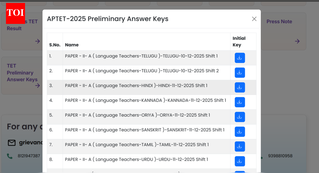 AP TET prelims 2025 answer key released: Check direct link to download here