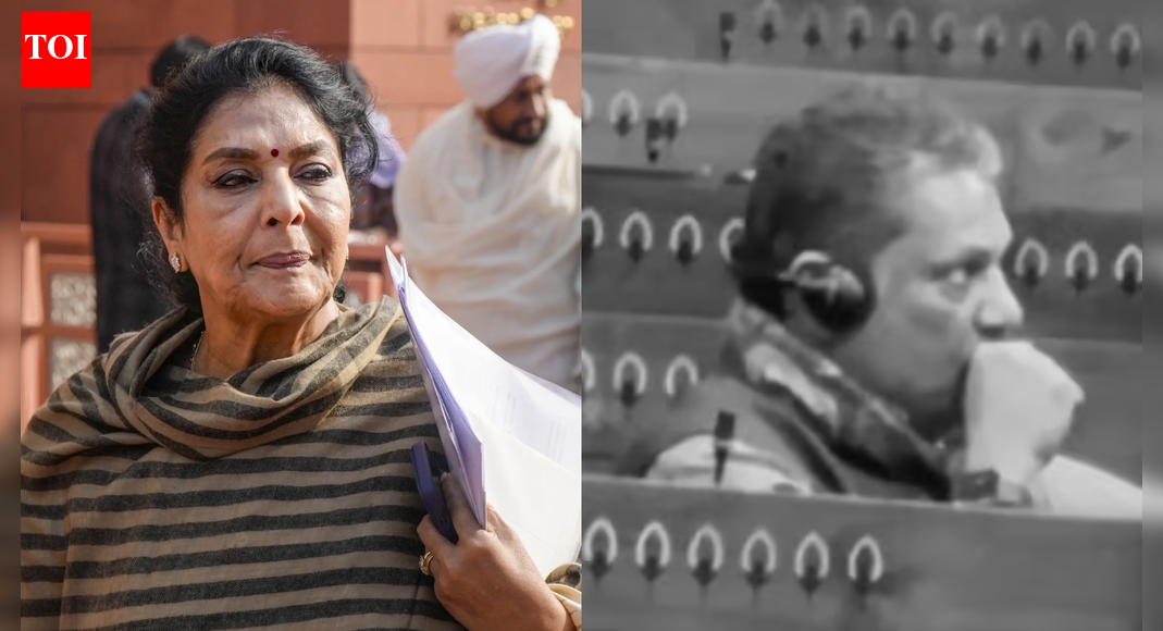 . NEW DELHI: Lok Sabha adjourned sine die on Friday, ending the 19-day Parliament Winter Session, which was marked by a series of moments that went viral, capturing the chaos, confrontation and occasional absurdity that unfolded inside Parliament.Lok Sabha speaker Om Birla announced the adjournment for an indefinite period, noting a productivity of 111 percent of the house during the session. Winter Session Closes As Lok Sabha Skips Pollution Debate A Day After G RAM G Bill Sparks Chaos Over 15 sittings, several key Bills were passed, including legislation opening up the civil nuclear sector to private companies.The session was dominated by the passage of the Viksit Bharat–Guarantee for Rozgar and Ajeevika Mission (Gramin) Bill, which replaces MNREGA and guarantees 125 days of employment for rural households, amid loud Opposition protests.Debates also covered election reforms and 150 years of ‘Vande Mataram,’ reflecting both the legislative and dramatic moments of the session.Vaping in Parliament? BJP targets TMC MP over e-cigarette useControversy arose after BJP MP Anurag Thakur accused a Trinamool Congress MP of vaping inside the Lok Sabha. BJP IT cell chief Amit Malviya later identified the lawmaker as TMC leader Kirti Azad.Malviya wrote on X, “For people like him, rules and laws hold no meaning. Hiding an e-cigarette in his palm inside the House is unacceptable. Smoking may not be illegal, but using it in Parliament is.” He also called on West Bengal chief minister Mamata Banerjee to comment on the alleged misconduct.Earlier, Thakur had submitted a written complaint to Lok Sabha Speaker Om Birla, seeking action against the TMC MP for using an e-cigarette, though he did not name the lawmaker at the time.’Bhow, bhow’: Renuka Chowdhury’s puppy momentFormer Union minister and Congress MP Renuka Chowdhury brought a puppy into Parliament on the first day of the session. She said she had rescued it after seeing it near the site of a road accident while on her way to the House. Concerned for its safety, she carried the puppy in her vehicle.Taking a jibe at the BJP, Chowdhury said, “The real ones (dogs) who bite are sitting in Parliament. They run the government. We take care of a mute animal, and this has become a big issue and a topic of discussion. Does the government have nothing else to do? I sent the dog home and told them to keep it at home… We don’t talk about those who sit in Parliament and bite us every day,” she said.When asked about a possible privilege motion, she barked at reporters. “Bhow, bhow… aur kya bolun?” she said, adding that serious issues like pollution-related deaths, suicides of booth-level officers, and labour laws were being ignored while the focus remained on her dog.Pages torn, tables climbed: Passage of VB-G RAM GUnruly scenes erupted during the passage of the VB-G RAM G Bill, which replaced the 20-year-old MGNREGA. Opposition MPs, mostly from the Congress, stormed the well of the House, shouted slogans, and tore copies of the Bill after their demand to refer it to a parliamentary committee was rejected.The disruptions continued as the government pushed the legislation through, prompting repeated warnings from the Chair.Rural Development Minister Shivraj Chouhan criticised the Opposition, calling the tearing of pages and MPs climbing onto tables a “murder of Bapu’s ideals.””The behaviour of the opposition in the Lok Sabha today, including members of the Congress and the INDIA Alliance, has undermined the integrity of our democracy. Parliamentary decorum has been thoroughly disregarded. Democracy has been transformed into mobocracy. We listened carefully to the opposition. I said I would answer each question, but I should be heard. But pages were torn, and they got onto the tables. Isn’t it a murder of Bapu’s (Mahatma Gandhi) ideals?”Rahul Gandhi’s challenge and Amit Shah’s stern replyTempers flared during a debate on the Special Intensive Revision when Leader of the Opposition Rahul Gandhi challenged Home Minister Amit Shah to an open debate over allegations of “vote chori.”Rahul insisted on answers about immunity granted to election commissioners and alleged the presence of 19 lakh fake voters. “”My question yesterday was that for the first time in history, full immunity was given to the election commissioner. I wanted to know the reasoning behind this decision. Secondly, about Haryana, he [Amit Shah] took one example of fake voters, but there are 19 lakh fake voters,” Rahul said.He added, “Let us have a debate on my press conference. Amit Shah ji, I challenge you to have a debate.”Shah responded sharply, saying Parliament would not function according to Rahul Gandhi’s wishes and that he would decide the sequence of his speech. Shah responded sharply, saying Parliament would not function according to Rahul Gandhi’s wishes. “I will decide the sequence of my speech. Parliament will not work like this,” he said. He asked Rahul to have patience and said he would answer every question.Rahul called Shah’s response “defensive” and “scared.” Rahul Gandhi’s ‘Open Challenge’ To Amit Shah In Lok Sabha Over SIR Gets ‘I Will Decide’ Reply Opposition walks out, slams G RAM G bill as threat to rural livelihoodsOpposition protests over the G RAM G Bill culminated in dramatic walkouts, as members accused the government of rushing the legislation through without proper debate and scrapping a flagship rural employment scheme that supported crores of households.Despite repeated warnings from the Chair, Opposition MPs continued shouting slogans before walking out of the House in protest. They condemned the Bill for undermining rural livelihoods and bypassing parliamentary scrutiny. The walkouts underscored the tense atmosphere in the House, which persisted until the legislation was ultimately passed.Priyanka meets Gadkari: Roads, laughter, YouTube-cooked mealAmid the acrimony in Parliament, a lighter moment unfolded during Question Hour when Congress MP Priyanka Gandhi Vadra sought a meeting with Union Road Transport Minister Nitin Gadkari to discuss landslides on the Chandigarh–Shimla highway and road projects in her Wayanad constituency.Gadkari responded promptly, saying no appointment was necessary and invited her to his chamber. During their discussion, Priyanka noted the recurring landslides on the Chandigarh–Shimla highway, pointing out that low retaining walls were failing to prevent slope collapses. She also raised concerns about six road projects passing through Kerala, including some under the Centre’s purview.Gadkari assured her that he would look into the issues. At one point, he humorously remarked, referencing her brother Rahul Gandhi, “Bhai ka kaam kar diya, behen ka nahin karunga toh aap bolenge ki nahi kiya” (“You’ll complain that I addressed your brother’s concerns but not yours”), drawing laughter from Priyanka and others present.Eyewitnesses also noted a quirky culinary moment: Gadkari offered Priyanka a rice dish he had prepared after watching YouTube videos, which Congress MP Deepender Singh Hooda was seen tasting while chatting with the minister.Opposition’s midnight protest outside ParliamentThe protest over the Bill spilled beyond Parliament hours, with Opposition parties staging a 12-hour overnight dharna in the Parliament complex on Thursday night.As Rajya Sabha cleared the legislation after midnight by a voice vote, following its earlier approval in the Lok Sabha, Opposition MPs renewed demands for the Bill’s withdrawal and referral to a parliamentary panel, but the government rejected their appeals.Trinamool Congress leader Sagarika Ghose accused the Centre of “bulldozing” the legislation, calling it an insult to India’s poor and alleging that MPs were given barely five hours’ notice without a proper debate.About the AuthorTOI News DeskThe TOI News Desk comprises a dedicated and tireless team of journalists who operate around the clock to deliver the most current and comprehensive news and updates to the readers of The Times of India worldwide. With an unwavering commitment to excellence in journalism, our team is at the forefront of gathering, verifying, and presenting breaking news, in-depth analysis, and insightful reports on a wide range of topics. The TOI News Desk is your trusted source for staying informed and connected to the ever-evolving global landscape, ensuring that our readers are equipped with the latest developments that matter most.”Read MoreEnd of ArticleFollow Us On Social MediaVideosExplained: Why Bangladesh’s Fresh Unrest Ahead Of Polls Is One Of India’s Biggest Strategic WorriesWho Was Sharif Osman Hadi, The Anti-India Face Of Bangladesh Whose Death Has Set Dhaka AblazePakistan Embarrassed Globally As Saudi Deports 56000 Beggars Despite No Fly Lists And Warnings’Countries Like Us Must Stick Together’: Jaishankar And Dutch FM On Strengthening India-EU Ties’Can’t Breathe, You Are Killing Me’: Trapped Journalist Cries As Dhaka Protesters Torch Media HousesWinter Session Closes As Lok Sabha Skips Pollution Debate A Day After G RAM G Bill Sparks ChaosMidnight Drama Over VB-G RAM G Bill, Opposition Stage Overnight Protest, Sleep Outside ParliamentMuhammad Yunus Calls For Calm And Patience As Hadi Death Sparks Protests Arson And National MourningHadi Death Triggers Overnight Riots In Bangladesh With Arson And Anti-India Fury, Media Targeted’Abrupt Variation In Chenab River Flow’: Pakistan Cries Over Indus Water Treaty Suspension123PhotostoriesNot Switzerland, not Austria: This Indian destination feels surprisingly alpineHow to manifest your desires tonight on New Moon 2025 as per your date of birth8 animals that can be found only in AustraliaSanskrit baby girl names that means prosperity8 types of Panjiri to enjoy during winter seasonFrom ‘Shrimaan Shrimati’ to ‘Jaane Bhi Do Paro’: ‘Dhurandhar’ star Rakesh Bedi’s most loved tv showsKnow how to release your inner fear according to your birth date5 most expensive jewellery pieces from Amal Clooney’s luxury closetSHE Travels: 8 spiritual destinations to slow down and reset the soulArjun Kapoor’s evolving journey through a few defining films including Ek Villain Returns, Gunday and Singham Again123Hot Picksvb g ram gICICI Prudential AMCUAE RainGold rate todaySilver rate todayPublic Holidays DecemberBank Holidays DecemberTop TrendingTravis Kelce Retirement RumorsAnthony Richardson InjuryCAT ResultWNBASan Francisco GiantsCam SkatteboPuka NacuaJake PaulSidney CrosbyGisele Bndchen