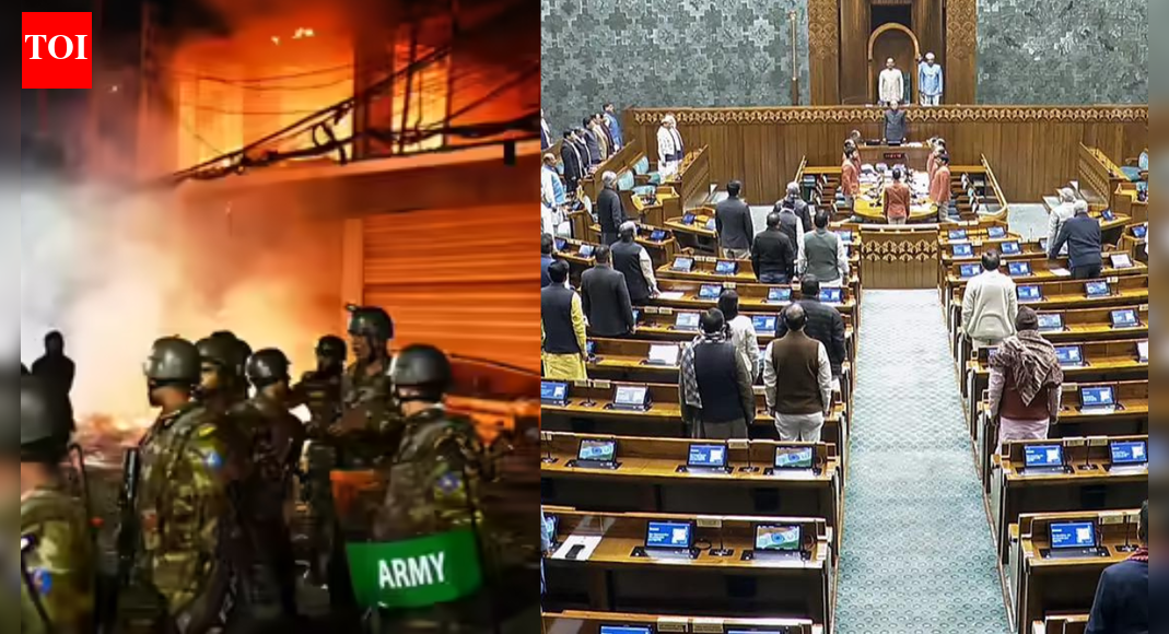 NEW DELHI: The winter session of the Parliament marked a chaotic end with 15 sittings that saw multiple bills being passed and debates around various issues. Meanwhile, the questions around Karnataka power tussle rose once again amid CM Siddaramaiah’s dismiss of a two-and-a-half-year “power-sharing arrangement” claim.Bangladesh is roiling in chaos once again amid violent protests which also led to killing of a Hindu man. Looking at other events beyond India, Trump stopped the diversity green card lottery programme citing security concerns. Bangladesh On Boil After Hindu Man Lynched; War On Streets Of Dhaka | ‘No Mercy…’ Here are the top stories for the day:Bangladesh: Yunus govt condemns lynching of Hindu man; urges for peace amid violent protestsThe Muhammad Yunus-led Bangladesh interim government condemned the lynching of a Hindu man in Mymensingh city, which was hit by widespread violence following the death of Inqilab Moncho leader Sharif Osman bin Hadi, youth leader whose party was key in ousting Sheikh Hasina.Unrest and arson were seen across the country after Hadi, a contender in the upcoming elections, died from injuries sustained in an assassination attempt on December 12. Read full storyParliament Winter Session concludes: 19 days of turbulence — key bills passed, debates missedThe Winter Session of the Parliament concluded after 19 days, marked by frequent disruptions and sharp political confrontations. While eight key Bills were passed, including measures related to insurance FDI and nuclear energy, major debates on issues such as air pollution and electoral reforms were largely overshadowed. Read full story’No agreement’: Siddaramaiah rejects power-sharing theory; Karnataka CM row intensifiesKarnataka Chief Minister Siddaramaiah on Friday rejected claims of a two-and-a-half-year power-sharing arrangement within the state government, asserting that he will continue as chief minister unless the party high command decides otherwise.He dismissed opposition speculation over a possible leadership change, while Deputy Chief Minister D K Shivakumar also played down the reports, denying any dinner meeting and stressing that the party remains united.Donald Trump suspends green card lottery systemUS President Donald Trump has suspended the diversity green card lottery programme, claiming it enabled the suspect in the deadly Brown University and MIT shootings to enter the US, as his administration moves to tighten legal immigration channels in the wake of the recent attacks.Homeland Security Secretary Kristi Noem announced, acting on Trump’s directive, she had ordered US Citizenship and Immigration Services to pause the programme. Read full storyBangladesh: Yunus declares state mourning for Sharif Osman HadiBangladesh is observing a day of state mourning following the assassination of youth leader Sharif Osman bin Hadi in Singapore, even as anti-India protests escalate in Dhaka.Demonstrators have been demanding an end to what they describe as conspiracies and calling for the return of former Prime Minister Sheikh Hasina. Meanwhile, India has resumed visa services in Dhaka, although some centres remain closed citing security concerns. Read full storyAbout the AuthorTOI News DeskThe TOI News Desk comprises a dedicated and tireless team of journalists who operate around the clock to deliver the most current and comprehensive news and updates to the readers of The Times of India worldwide. With an unwavering commitment to excellence in journalism, our team is at the forefront of gathering, verifying, and presenting breaking news, in-depth analysis, and insightful reports on a wide range of topics. The TOI News Desk is your trusted source for staying informed and connected to the ever-evolving global landscape, ensuring that our readers are equipped with the latest developments that matter most.”Read MoreEnd of ArticleFollow Us On Social MediaVideosRijiju Blames Congress As Parliament Session Ends Without Pollution Debate, Jairam Ramesh RespondsBangladesh: Hindu Man Lynching Sparks Outrage, Former Indian Envoy Calls Situation Total MobocracyExplained: Why Bangladesh’s Fresh Unrest Ahead Of Polls Is One Of India’s Biggest Strategic WorriesWho Was Sharif Osman Hadi, The Anti-India Face Of Bangladesh Whose Death Has Set Dhaka AblazePakistan Embarrassed Globally As Saudi Deports 56000 Beggars Despite No Fly Lists And Warnings’Countries Like Us Must Stick Together’: Jaishankar And Dutch FM On Strengthening India-EU Ties’Can’t Breathe, You Are Killing Me’: Trapped Journalist Cries As Dhaka Protesters Torch Media HousesWinter Session Closes As Lok Sabha Skips Pollution Debate A Day After G RAM G Bill Sparks ChaosMidnight Drama Over VB-G RAM G Bill, Opposition Stage Overnight Protest, Sleep Outside ParliamentMuhammad Yunus Calls For Calm And Patience As Hadi Death Sparks Protests Arson And National Mourning123Photostories10 tips from Dutch parents on raising happy kidsWinter Dinner: How to make creamy Garlic Mushroom Soup at home7 life-changing books for inner transformation and self-discoveryNot Switzerland, not Austria: This Indian destination feels surprisingly alpineHow to manifest your desires tonight on New Moon 2025 as per your date of birth8 animals that can be found only in AustraliaSanskrit baby girl names that means prosperity8 types of Panjiri to enjoy during winter seasonFrom ‘Shrimaan Shrimati’ to ‘Jaane Bhi Do Paro’: ‘Dhurandhar’ star Rakesh Bedi’s most loved tv showsKnow how to release your inner fear according to your birth date123Hot Picksvb g ram gICICI Prudential AMCUAE RainGold rate todaySilver rate todayPublic Holidays DecemberBank Holidays DecemberTop TrendingTravis Kelce Retirement RumorsAnthony Richardson InjuryCAT ResultWNBASan Francisco GiantsCam SkatteboPuka NacuaJake PaulSidney CrosbyGisele Bndchen