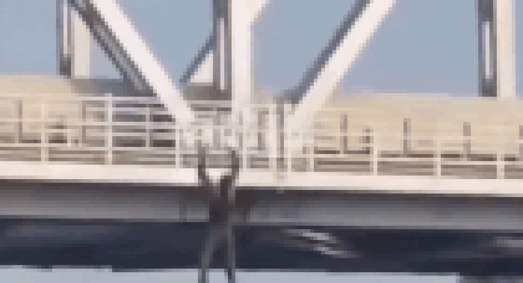 Man performs chin-ups hanging from bridge in UP’s Hapur