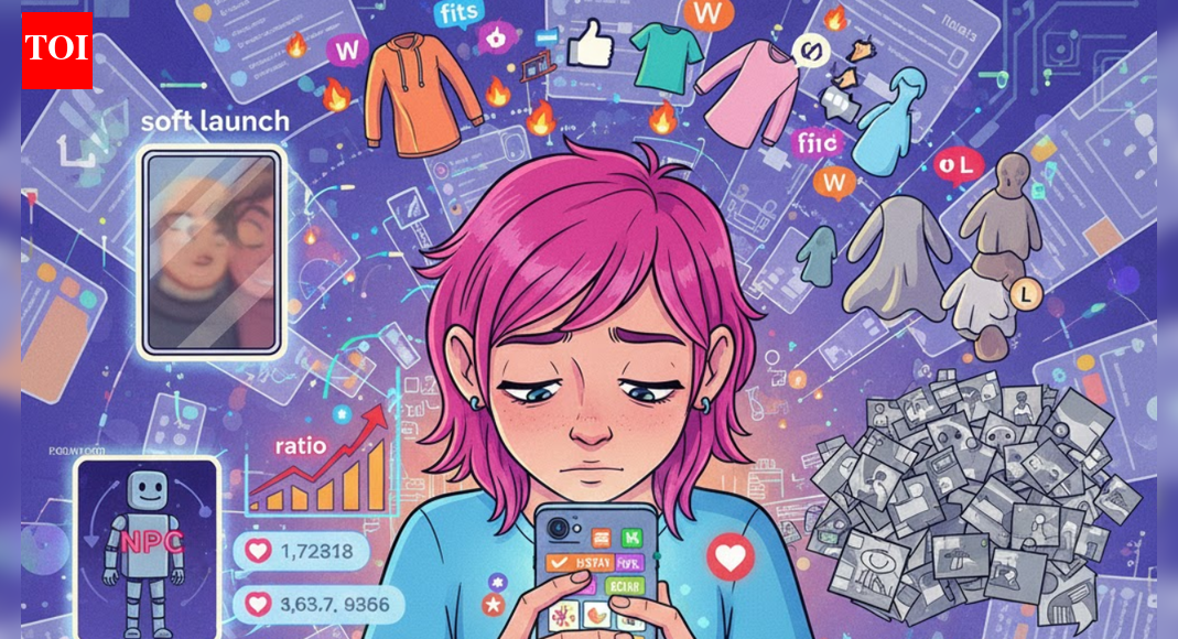 Representative image (AI-generated)  “He soft-launched the relationship with a blurry fit pic, but the NPC behaviour, mid aura and breadcrumbing gave everyone the ick.”If that sentence made instant sense, then congratulations – you’ve clearly spent enough time online in 2025. If it doesn’t, don’t worry. You weren’t alone. For much of the year, Gen-Z slangs dominated comment sections, group chats, reels and even dinner-table conversations, leaving many people with FOMO about their own understanding of English.As 2025 winds down, it wasn’t just a few catchy phrases grabbing attention. These words quietly redefined how emotion, humour, boredom, frustration and even exhaustion were expressed online. They weren’t just trendy phrases. They were survival tools for a generation living inside algorithms.Language has always evolved, but Gen Z’s vocabulary moves even faster. A term can be born in an Instagram comment section in the morning and trend throughout the day or even for months.Influencers play a significant role in spreading viral slangs. When creators repeat a phrase often enough, audiences adopt it, remix it and incorporate it into everyday conversation. Gen Z slang is a whole new vibeSlangs help people say more with less effort, packing meaning into one or two syllables. “No cap” means no lie. “Sus” means suspicious. “Slay” means doing something fabulously well. Gen Z doesn’t do long explanations. It does shortcuts.Why write a paragraph when “mid” will do? Why argue when you can just say “ratio”? Why explain emotional burnout when “brain rot” covers it?Words like “slay,” “ate,” “W,” “bussin’,” and “fire” became instant approval stamps. If someone “ate and left no crumbs,” the debate was over. On the flip side, “L,” “big yikes,” “cringe,” and “sus” were quick ways to shut things down. Then came the emotional vocabulary. “Delulu” let people laugh at unrealistic hopes while still manifesting them. “Ick” described a sudden turn-off that killed attraction instantly. “Situationship” captured the grey zone of modern dating. “Ghosting” explained why conversations vanished without closure.Even compliments evolved. Having “rizz” mattered more than being traditionally charming. Being the “main character” was aspirational, while being an “NPC” implied someone just following trends mindlessly.This language was built for maximum relatability, meme-sharing and defining personality in social media and the public domain.It’s all about the auraA lot of 2025 slangs revolved around defining aura.“It’s giving main character.” “It’s giving toxic.” “It’s giving mid.”These phrases allowed people to judge, joke, and distance themselves without sounding serious. Everything became aesthetic. Outfits were “fits.” Homes were “aesthetic.” Cafés were “Insta-worthy.” Life itself was divided into eras: gym era, soft girl era, villain era. Oxford Word of the Year: Rage baitOxford’s Word of the Year for 2025 was “rage bait,” and it felt painfully accurate.The dictionary defines rage bait as online content deliberately designed to provoke anger or outrage, usually to boost clicks, comments and engagement. Usage of word rage bait over years (Source: Oxford)Calling something “rage bait” became a defence mechanism. It meant you spotted the manipulation. You weren’t falling for it. You weren’t taking the bait.In simple terms, rage bait is content created not to inform, but to irritate. A clipped video. A misleading headline. A post designed to trigger comment wars. In a year dominated by online outrage, calling something rage bait became a way to opt out. .Merriam-Webster Word of the Year: SlopIf rage bait explained emotion, “slop” explained content quality.Merriam-Webster defined “slop” as digital content of low quality, produced in large quantities, often using artificial intelligence.Slop is used to define low-effort digital content, including AI-written posts, fake images and anonymous motivational quotes.Remember those AI cat videos dominating feeds? Viewers stayed hooked till the end, only to be told “Part 2 coming soon.” That was slop. Addictive, empty and everywhere. Logging off is the new coolDoomscrolling became a shared habit, often triggered by algorithms. People joked about needing “mental health days.”“Touch grass” went from being an insult to actual life advice. It means stepping away from screens and engaging in real-world activities. The phrase went viral in September after the murder of conservative political activist Charlie Kirk, when Utah governor Spencer Cox warned about the dangers of excessive time spent online. In an emotional public appeal, he urged people to log off, turn off their phones, touch grass, hug their families, and reconnect with life beyond screens. At the same time, JOMO – Joy of Missing Out replaced FOMO. Staying home became the flex.JOMO implied a sense of comfort in skipping plans, logging off and choosing personal time without guilt.“Stayed home instead of going out — JOMO!” Modern dating, modern rules Gen Z slangs around relationships told its own story.Dating wasn’t dating. It was talking, situationships, soft launches, hard launches and ghosting. Someone could give you the ick without doing anything major. A single “red flag” could end things instantly.Breadcrumbing became a common experience. It refers to when someone gives minimal, inconsistent attention just enough to keep you interested, but avoids real commitment or plans. You’re left confused, stuck and scrolling for signals. Public behaviour mattered too. Getting “caught in 4K” meant there was proof. Being “ratioed” meant being publicly disagreed with.Internet slangs are the new mode of communicationAccording to a 2025 study, ‘The widespread use of slang and abbreviations among youth on social media’ published in the PubMedia Journal of Communication Science, slang and abbreviations have become the preferred mode of communication for young people on social media. The research highlights that Gen Z values speed, brevity and uniqueness, making slang the most efficient way to express thoughts, emotions and reactions online.The study’s big takeaway? These terms boost quick chats and bonding, but overuse can degrade “literary language standards and intergenerational communication”.In fact, the study found that 62% of young people admit to using slang even in formal situations. At the same time, 68% said they worry that this habit is damaging language skills.Gen Z slangs didn’t fix the internet. But it helped people survive it.And maybe that’s why these words mattered so much.Because when everything feels like too much, sometimes all you can say is: “Lowkey exhausted. No cap. Time to touch grass.”End of ArticleFollow Us On Social MediaVideosHindu Lynching Sparks Outrage: Shashi Tharoor Warns On Mob Rule, Priyanka Blasts Modi Govt SilenceEx-PM Imran Khan And Bushra Bibi Jailed For 17 Years In Toshakhana Gift Jewellery Case’There Is Only One Modi’: Jaishankar Says Leaders Define Nations, Not Ministers Or IndividualsMore Complicated Than Ever: Jaishankar Flags US, China, Russia, Europe As India Faces Harder ChoicesPM Modi Says BJP Correcting Congress Mistakes As Assam Gets New Airport And Northeast PushKabul Chooses India For Medicines As Afghan Minister Admits Pakistan Ties Have Deteriorated BadlySonia Gandhi Criticises PM Modi Over VB-G RAM G Bill And MGNREGA Rollback’Maha Jungle Raj in Bengal, Mamata Shielding Infiltrators’: PM Modi Blasts TMC in Virtual RallyPiyush Goyal Says Congress Policies Suppressed Enterprise And Capped India’s Growth For Decades’Global Order Has Changed Forever, No Single Nation Can Dominate All Issues’: Says EAM Jaishankar123Photostories5 morning mantras that should be practiced by students every dayHarvard study reveals 7 daily habits for happiness and good healthBaby boy names for those born on Sunday6 ways to make your windows look perfect in Indian styleTea Time Snack: How to make zero-sugar Banana Chocolate Oatmeal CookiesBharti Singh turned emotional as her water bag broke before delivery; shared, “Mujhe Bahot Darr Lag Raha Hai”8 Foods that can help manage blood sugar levels in Diabetes10 best destinations near Delhi/NCR to plan your last-minute New Year getawayFrom Sunil Grover to Rupali Ganguly: This is what your favorite TV actors did before getting limelightBlurred vision or eye strain? These signs mean you need an eye check-up123Hot PicksTom BradyEpstein files releasedTim SaunderGold rate todaySilver rate todayPublic Holidays DecemberBank Holidays DecemberTop TrendingJosh Allen Luxury Car CollectionRandi MahomesAuston MatthewsWho is Nicole LundersJeremy Doku and Shireen Doku Net WorthMatthew StaffordWalker Buehlers WifeSibley ScolesAssam Rajdani Express TragedyUS Strikes