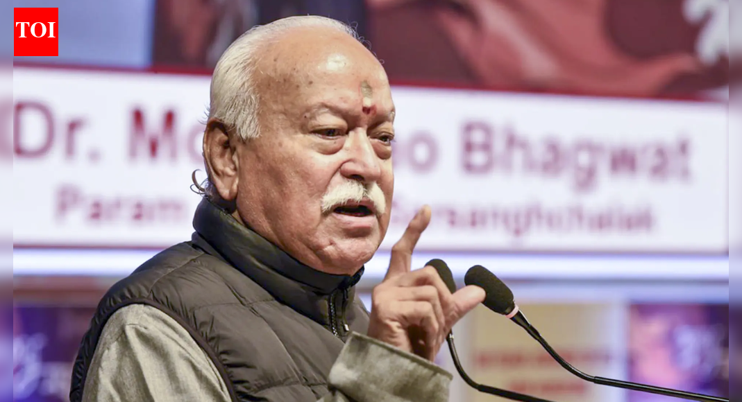 RSS chief Mohan Bhgawat (PTI) NEW DELHI: Rashtriya Swayamsevak Sangh (RSS) has no political agenda and viewing the orgnaisation throught the lens of BJP is a “huge mistake,” said Sangh chief Mohan Bhgawat. Addressing the ‘RSS 100 Vyakhyan Mala’ programme in Kolkata on Sunday, Bhagwat cautioned against viewing the RSS through narrow or comparative frameworks. “If you want to understand the ‘Sangh’, making comparisons will lead to misunderstandings. If you consider the ‘sangh’ to be just another service organisation, you’ll be mistaken,” he said. Viewing ‘Sangh’ Through the Lens of the BJP Is a Huge Mistake, Says RSS Chief Mohan BhagwatHe specifically warned against associating the RSS solely with the BJP. “Many people have a tendency to understand the ‘sangh’ through the lens of the BJP, which is a huge mistake.”Speaking later at a separate event, Bhagwat reiterated that the RSS does not pursue any political agenda and said the organisation works for the betterment, protection of Hindu society. He emphasised that the core objective of RSS is the creation of “sajjan”, or morally upright and virtuous individuals. Bhagwat said such people, guided by service and values, help strengthen national pride and contribute to the country’s development.The country will once again become a ‘Vishwaguru’, and that “it is the duty of the Sangh to prepare the society for the purpose,” he added.Bhagwat further maintained that the RSS does not consider anyone as its enemy, but said there are some “whose shops of narrow interest” will shut down if the organisation continues to grow.The Sangh chief said people are free to form opinions about the RSS, but these must be based on facts rather than “narratives and secondary source information”.”In order to bring the reality in front of people, lecture and interaction sessions have been organised in four cities of the country,” Bhagwat said.The RSS has been organising these sessions in Kolkata, Delhi, Mumbai and Bengaluru as part of its centenary celebrations.About the AuthorTOI News DeskThe TOI News Desk comprises a dedicated and tireless team of journalists who operate around the clock to deliver the most current and comprehensive news and updates to the readers of The Times of India worldwide. With an unwavering commitment to excellence in journalism, our team is at the forefront of gathering, verifying, and presenting breaking news, in-depth analysis, and insightful reports on a wide range of topics. The TOI News Desk is your trusted source for staying informed and connected to the ever-evolving global landscape, ensuring that our readers are equipped with the latest developments that matter most.”Read MoreEnd of ArticleFollow Us On Social MediaVideosViewing ‘Sangh’ Through the Lens of the BJP Is a Huge Mistake, Says RSS Chief Mohan BhagwatBangladesh Arrests 10 After Brutal Killing of Hindu Youth in Mymensingh“Generation After Generation”: Yunus Vows To Fulfil Sharif Osman Hadi’s Vision And IdealsMassive Crowds Gather in Dhaka for State Funeral of Slain Youth Icon Osman HadiPAK Citizens Criticize “Weak Judiciary” As Imran Khan’s Prison Term Is IncreasedHindu Lynching Sparks Outrage: Shashi Tharoor Warns On Mob Rule, Priyanka Blasts Modi Govt SilenceEx-PM Imran Khan And Bushra Bibi Jailed For 17 Years In Toshakhana Gift Jewellery Case’There Is Only One Modi’: Jaishankar Says Leaders Define Nations, Not Ministers Or IndividualsMore Complicated Than Ever: Jaishankar Flags US, China, Russia, Europe As India Faces Harder ChoicesPM Modi Says BJP Correcting Congress Mistakes As Assam Gets New Airport And Northeast Push123PhotostoriesDiscover Your Meditation Style Based on Your Birth Date13 timeless principles for wealth and success from Napoleon Hill’s Think and Grow RichNutrition fact of the day: Custard apple, the creamy winter fruit that supports digestion and brain healthMumbai reclaims the sea: Rs 887-crore world-class marina to transform harbourfront and boost maritime tourismBaby boy names for those born on Sunday5 clever ways to use your food processor to save time and effortHow the toughest teacher often becomes the best oneLearning empathy: Are modern students evolving emotionally?Beyond salads and halwa: 8 ways to make carrots the star of your christmas tableWhy newborn parenting doesn’t feel instinctive immediately123Hot PicksTom BradyEpstein files releasedTim SaunderGold rate todaySilver rate todayPublic Holidays DecemberBank Holidays DecemberTop TrendingJosh Allen Luxury Car CollectionRandi MahomesAuston MatthewsPatrick MahomesJeremy Doku and Shireen Doku Net WorthUPPSC LT Grade Teacher ExamPaul Heyman and Marla Heyman Net WorthBengaluru TempeturePM Modi HelicopterRailway Fare Hike