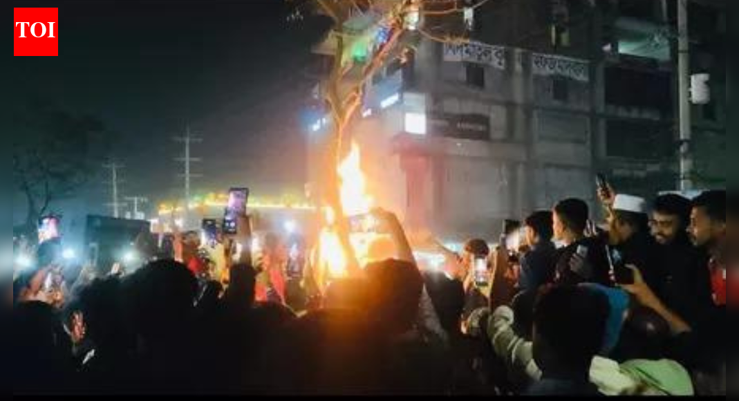 Image: IANS NEW DELHI: India hit out at Bangladesh and suspended visa operations at its mission in Chittagong on Sunday, amid a wave of protests there with an anti-India hue sparked by the death of radical activist Sharif Osman Hadi, which has seen the lynching of a Hindu man.Describing as “horrend-ous” the killing of 25-year-old Dipu Chandra Das, a garment factory worker beaten to death by a mob and set ablaze for alleged blasphemy, MEA slammed attempts in Bangladesh to draw false equivalence between protests targeting its facilities in that country and the one outside the Bangladesh mission in Delhi.India’s assistant high commission in Chittagong suspended visa operations over concern for safety of the centre’s staff and premises in view of angry protests, which saw demonstrators come close to the diplomatic facility on Thursday despite presence of Bangladesh security personnel.Bring to justice perpetrators of Dipu’s ‘barbaric killing’, New Delhi tells DhakaDue to the recent security incident, Indian visa oper-ations at IVAC Chittagong will remain suspended from Dec 21, 2025, until further notice, the Indian Visa Appli-cation Centre (IVAC) said in a statement.MEA spokesperson Randhir Jaiswal in Delhi urged the interim govt in Dhaka to bring to justice the perpetrators of the “barbaric killing” of Dipu, leading Bangladesh to protest.“The incident should not be conflated with the security of minorities,” foreign affairs adviser Md Touhid Hossain said in Dhaka, adding, “He was a Bangladeshi citizen who was killed, and Bangladesh took immediate action. Several arrests have already been made.”He also claimed that the protests in New Delhi left the “Bangladesh high commissioner and his family feeling threatened”.The assistant Indian high Commissioner’s residence in Chittagong was pelted with stones by a mob on Thursday, the day Hadi died days after being shot in head by masked gunmen. Thursday also saw massive “anti-India” protests outside the assistant Indian high commissions in Khulna and Rajshahi, and on Wednesday, around the high commission in Dhaka.In an apparent attempt to suggest that the Bangladesh high commission in New Delhi faced a security threat of similar severity, media reports Bangladesh said a demonstration by “Hindu extremists” outside the facility over Dipu’s death in Mymensingh threatened its security, drawing a sharp rejoinder from the MEA.India trashed such claims as “misleading propaganda”. There was “no attempt to breach the fence or create a security situation at any time,” the MEA said, adding police dispersed the group after a few minutes and visual evidence of these events is publicly available. “We have noted misleading propaganda in sections of the Bangladesh media on the incident,” Jaiswal said.The MEA said about 20-25 youths had gathered outside the Bangladesh high commission on Saturday and raised slogans in protest against the “horrendous killing” of Dipu.“India continues to keep a close watch on the evolving situation in Bangladesh. Our officials remain in touch with Bangladesh authorities and have conveyed to them our strong concerns at the attacks on minorities,” Jaiswal said.Pictures of the two protests pointed out the contrast as angry protesters came in close proximity to the Indian facility in Chittagong, while a much smaller crowd stood in protest at a safe distance from the Bangladesh high commission.Exiled Bangladeshi author Taslima Nasreen had on Saturday introduced another dimension to the horrific killing of Dipu, claiming on X that police had initially rescued him from the mob and asked if police with sympathies for extremists handed him back to the violent crowd determined to kill or they were overpowered. “They held a full-blown celebration — beating Dipu, hanging him, burning him — a jihadist festival,” she said.On Sunday, two more persons were held in the Mymensingh lynching case, taking the total arrests to 12.Internal situation has deteriorated in Bangladesh after the death of Haidi, a prominent face in 2024 anti-govt protests that led to then PM Sheikh Hasina abdicating & fleeing to India. Known for his anti-India utterances, he was a leader of radical group Inquilab Mancho & had shared a map of greater Bangladesh that showed India’s north east as part of his country.End of ArticleFollow Us On Social MediaVideosSikh Nagar Kirtan In New Zealand Disrupted By Protesters; Mann, Badal Urge Centre To Intervene‘Not Misleading Propaganda’: Bangladesh Responds To India Over Delhi High Commission Protest‘Have To Stay United’: RSS Chief Mohan Bhagwat On Atrocities Against Hindus In BangladeshIndia Rejects Dhaka Media Reports On Protest Outside Bangladesh HC, Flags Attack Against MinoritiesViewing ‘Sangh’ Through the Lens of the BJP Is a Huge Mistake, Says RSS Chief Mohan BhagwatBangladesh Arrests 10 After Brutal Killing of Hindu Youth in Mymensingh“Generation After Generation”: Yunus Vows To Fulfil Sharif Osman Hadi’s Vision And IdealsMassive Crowds Gather in Dhaka for State Funeral of Slain Youth Icon Osman HadiPAK Citizens Criticize “Weak Judiciary” As Imran Khan’s Prison Term Is IncreasedHindu Lynching Sparks Outrage: Shashi Tharoor Warns On Mob Rule, Priyanka Blasts Modi Govt Silence123Photostories5 best oils to apply on the navel: Benefits, uses, and what to know before trying them7 indoor exercises that can strengthen muscles in people above 405 essential tips to stay healthy if you work night shifts5 things one must always donate in temples and whyBenjamin Franklin once said, “An investment in knowledge pays the best interest”: 5 lessons it teaches studentsWhy your brain does not want you to multitaskBigg Boss Telugu 9: Meet the finalists of the season10 tips for good mental health you should be taking to 20268 life lessons from “Man’s Search for Meaning” by Viktor FranklWorld Saree Day: 5 sarees from Incredible India that put the country on the global fashion map123Hot PicksTom BradyEpstein files releasedTim SaunderGold rate todaySilver rate todayPublic Holidays DecemberBank Holidays DecemberTop TrendingJosh Allen Luxury Car CollectionRandi MahomesAuston MatthewsPatrick MahomesJeremy Doku and Shireen Doku Net WorthUPPSC LT Grade Teacher ExamPaul Heyman and Marla Heyman Net WorthBengaluru TempeturePM Modi HelicopterRailway Fare Hike