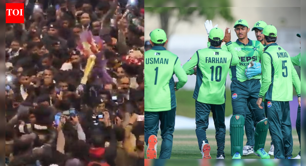 Watch: Pakistan U19 team gets grand welcome after beating India; PM Shahbaz Sharif to host reception