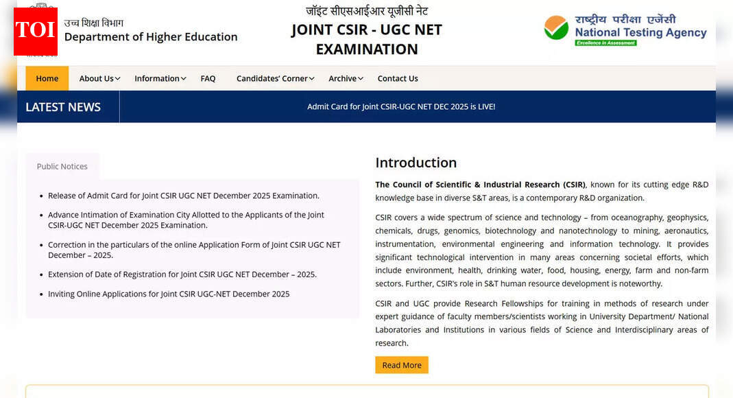 CSIR NET answer key December 2025: When provisional answer key and results are expected at csirnet.nta.nic.in