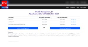 SBI SO recruitment 2025 registration ends tomorrow for 996 posts: Direct link to apply here