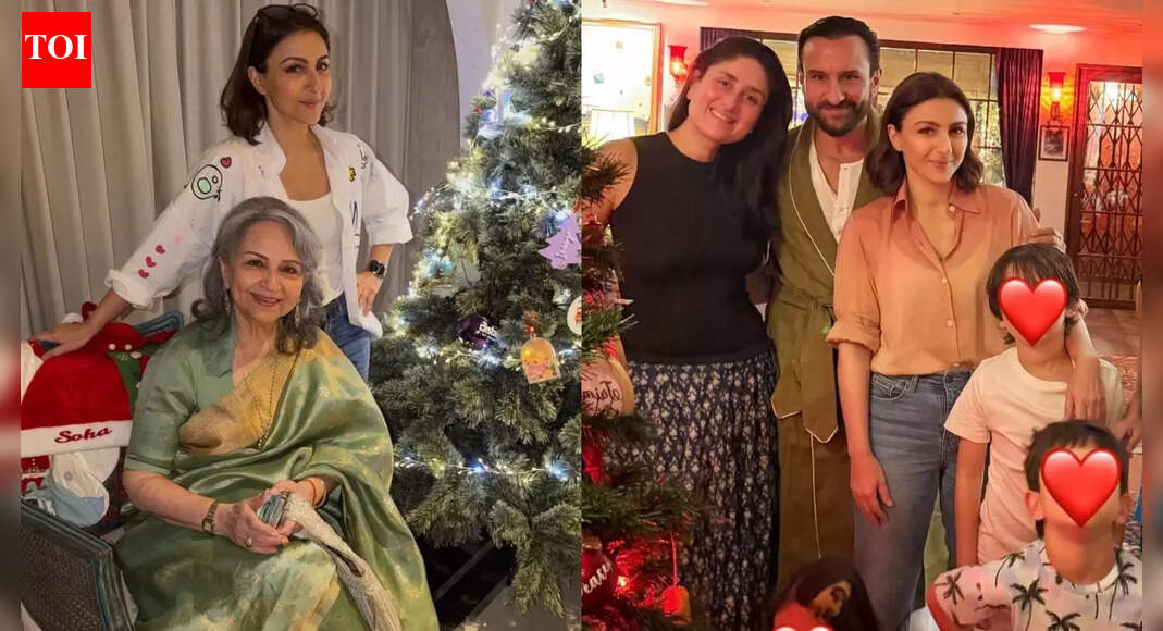 Soha Ali Khan drops festive PICS with Saif Ali Khan, Kareena Kapoor Khan, Sharmila Tagore, Taimur and Jeh: ‘Christmas week has officially begun’