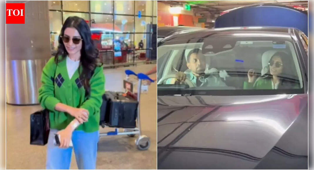 Samantha Ruth Prabhu returns to Mumbai; husband Raj Nidimoru comes to pick her up at the airport – watch