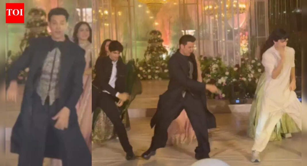 Hrithik Roshan dances with his sons and girlfriend Saba Azad on ‘Ishq Tera Tadpaave’ at cousin Ehsaan’s wedding; the internet is mesmerised: ‘His sons have inherited’ – WATCH VIDEO