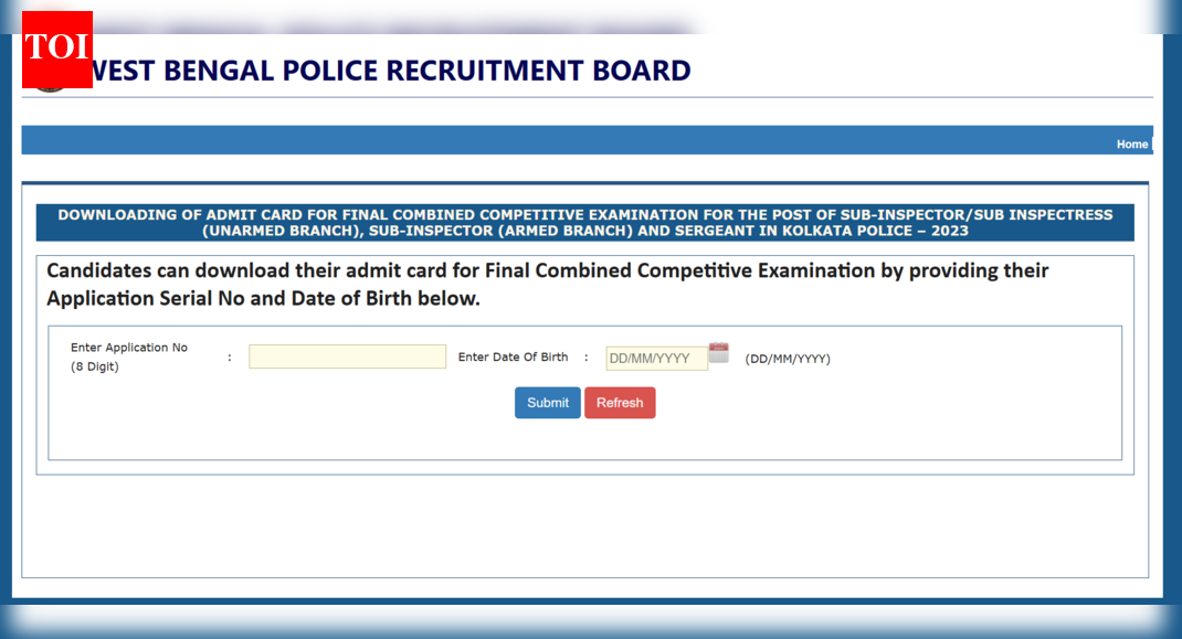 Kolkata Police SI admit card 2025 released at wbpolice.gov.in: Direct link to download here