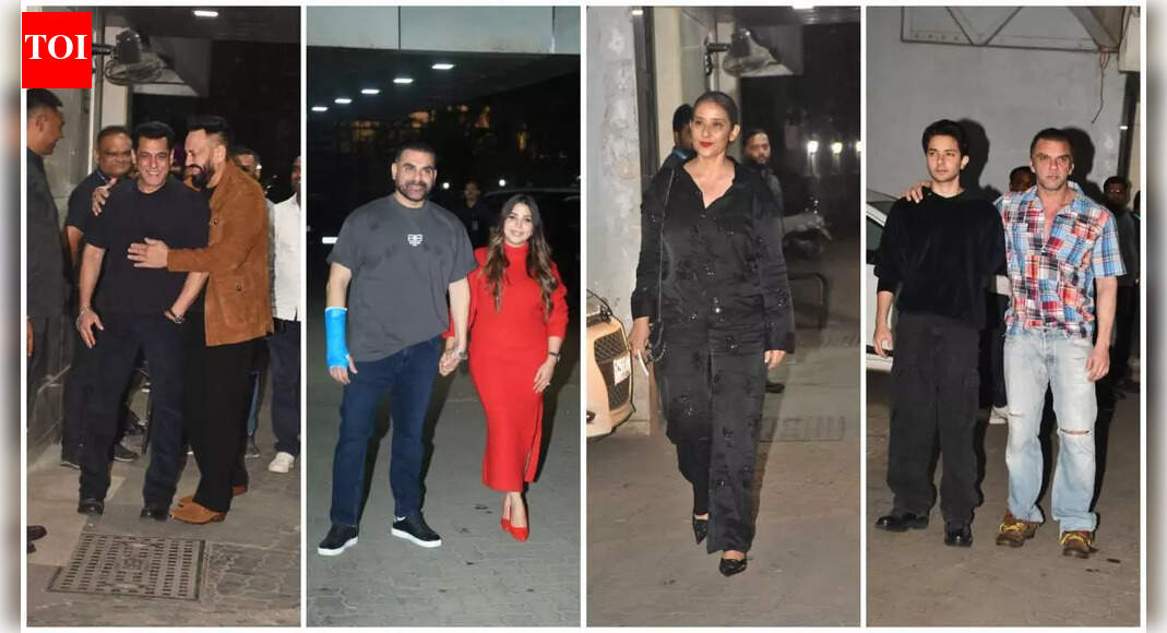Arbaaz Khan and Sshura Khan celebrate second wedding anniversary as Salman Khan, Salim Khan and family gather at Sohail Khan’s home