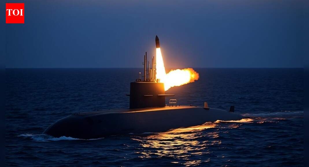 AI image NEW DELHI: India tested an intermediate-range ballistic missile called K-4, which is designed to hit targets 3,500-km away, from the nuclear-powered submarine INS Arighaat in the Bay of Bengal on Tuesday.There was no official word from the defence ministry on the missile test conducted off the coast of Visakhapatnam from the 6,000-tonne INS Arighaat, which is operated by the tri-service strategic forces command.Sources, however, confirmed the missile was the solid-fuelled K-4, which can carry a two-tonne nuclear payload and is critical for India to strengthen the sea leg of its nuclear weapons triad.”A comprehensive analysis will determine whether Tuesday’s test actually met all laid down technical parameters and mission objectives or revealed some shortcomings. It usually takes several tests for ballistic missiles, especially those launched from submarines, to achieve full operational status,” a source said.After multiple trials from undersea platforms in the shape of submersible pontoons over the last several years, the two-stage K-4 missile was tested for the first time from INS Arighaat in Nov last year.INS Arighaat, the country’s second nuclear-powered submarine with nuclear-tipped ballistic missiles (called SSBN in naval parlance), was commissioned on Aug 29 last year. Her forerunner INS Arihant, which became fully operational in 2018, can carry only the 750-km range K-15 missiles.India will commission its third SSBN as INS Aridhaman in the first quarter of 2026 and the fourth in 2027-28 under the secretive over Rs 90,000 crore ATV (advanced technology vessel) programme launched decades ago. These two SSBNs are slightly larger, with a displacement of 7,000 tonnes each, than the first two 6,000-tonne ones.There is also the plan to eventually build 13,500-tonne SSBNs, with much more powerful 190 MW pressurised light-water reactors instead of the existing 83 MW ones on the first four submarines.India’s existing SSBNs, of course, are less than half the size of the ones with the US, China and Russia. The operational deployment of K-4 missiles, which will be followed by the K-5 and K-6 missiles in the 5,000 to 6,000-km range class, will somewhat help India narrow the huge gap with countries like the US, Russia and China, which have a range of intercontinental ballistic missiles (ICBMs).The first two legs of India’s nuclear triad are much more robust, with the land-based ballistic missiles led by the Agni-5 with a strike range of over 5,000 km and fighters like Rafales, Sukhoi-30MKIs and Mirage-2000s capable of delivering nuclear gravity bombs.The SSBNs, however, impart India’s deterrence posture with much more credibility because they are considered the most secure, survivable and potent platforms for retaliatory strikes in line with the country’s “no first-use” policy.End of ArticleFollow Us On Social MediaVideosBangladesh Situation Remains Very Fluid as Unrest Grows Ahead of 2026 Elections: Journalist”Stop This Nonsense…”: Tharoor Lambasts Bangladesh Govt Over Lynching of Hindu ManEnd Of H-1B Lottery: Donald Trump Overhauls US Work Visa System Prioritising High Pay And SkillsISRO’s Heaviest Launch Yet: Five Reasons Why BlueBird-2 Marks India’s Big Leap In Global Space Race‘Mouths shut when Hindus are killed’: Yogi targets opposition in Assembly”We Are Not Safe…” Unnao Rape Victim’s Mother Manhandled, Protest StoppedIndian Travel Vlogger Anant Mittal Held In China, Comments On Arunachal Pradesh Trigger DetentionFrom Pride To Distress Sale: Pakistan Sells State-Owned PIA For Rs 135 Billion As Economy BucklesCalm With India, Weapons For Pakistan: Pentagon Report Warns Of China’s Strategic Balancing ActAssam’s Karbi Anglong Gripped By Violence, Internet Suspended As Anger Over ‘Encroachers’ Explodes123PhotostoriesFrom ‘My Secret Santa’ to ‘Meet Me Next Christmas’: Best Christmas movies to watch on OTT2 easy recipes that lower blood pressure naturallyTotal number of Birkin bags owned by Jane Birkin: The answer will surprise you10 cheapest countries to visit with surprisingly low daily costs2026 Spiritual Guide For Your Birth Number: How to Strengthen Your Inner Self2025’s headline-grabbing star kids:Aryan Khan, Rasha Thadani, Shanaya Kapoor and more7 comforting winter raitas to add warmth to daily mealsMeet 7 birds of Indian forests that are also masters of camouflageYear ender 2025: Love anthems that ruled playlists from ‘Metro… In Dino’ to ‘Saiyara’7 profound quotes from Herman Melville’s Moby-Dick that still resonate123Hot PicksUAE WeatherPAN-Aadhaar linkingKarbi Anglong CurfewGold rate todayIncome Tax RefundPublic Holidays DecemberBank Holidays DecemberTop TrendingTaylor SwiftPaul RuddPatrick MahomesMegan Thee Stallion Net Worth 2025Travis KelceJoel EmbiidSavannah James Net WorthSophie CunninghamDrew McIntyre and Kaitlyn Frohnapfel Net WorthKhamzat Chimaev