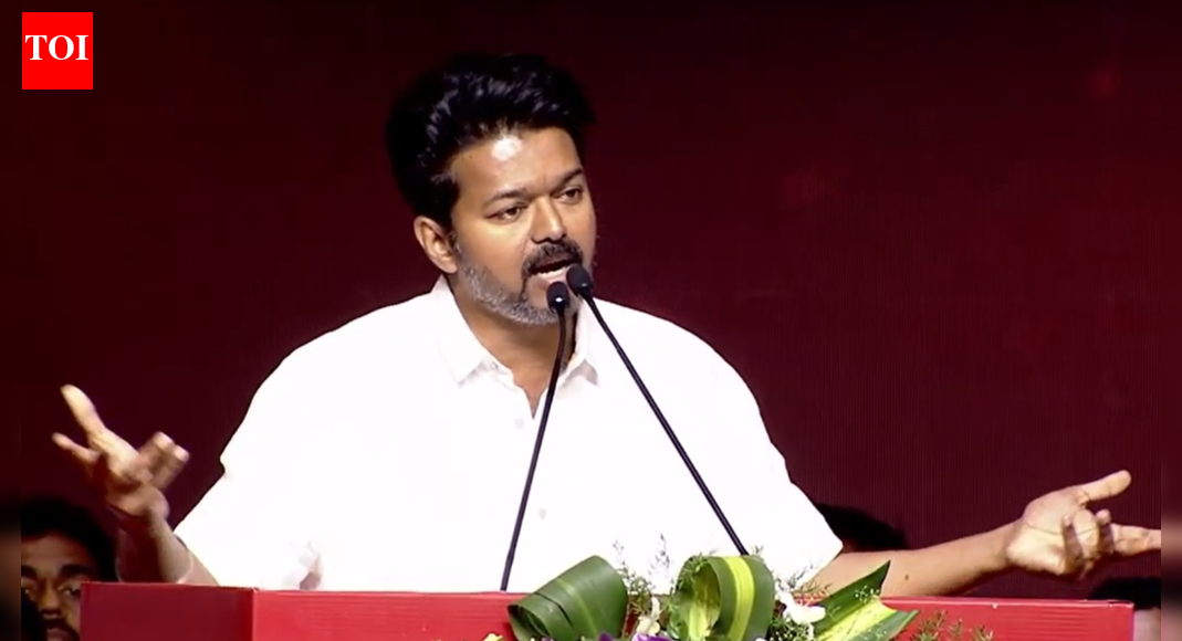 In veiled swipe, Vijay says DMK rattled by TVK”s rallies, claims party allowed lotus to bloom in TN | India News