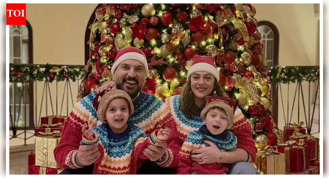 Christmas 2025: Yuvraj Singh with wife Hazel Keech and kids is painted in the colours of festivity – Pic