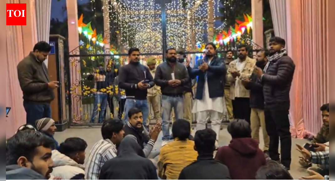 ‘Hurt Hindu sentiments’: Bajrang Dal stages protest outside Bareilly church; video goes viral | India News