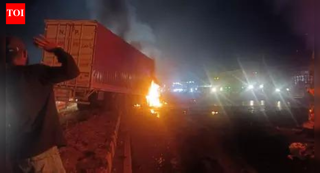 Karnataka bus fire CHITRADURGA/BENGALURU: Nothing seemed amiss to Sachin (25), driving a private bus with 43 pre-university students on board, when a sleeper bus overtook him along the highway in Karnataka’s Chitradurga district early Thursday. “I saw the bus overtake mine. Everything looked normal,” he recalled. “But within seconds, the scene outside my windscreen turned horrific.” A container truck suddenly jumped the median and ploughed straight into the sleeper bus. Despite efforts, the front of his bus clipped the burning sleeper bus before veering off the road and landing near a ditch.The impact shattered the windscreen leaving Sachin bleeding from a serious head injury. End of ArticleFollow Us On Social MediaVideosBangladesh Unrest: Another Hindu Man Lynched; Police Claim Extortion Bid‘Hurt Hindu Sentiments’: Bajrang Dal Protests Outside Bareilly Church, Video Viral‘Bit Late but Strong’: Amit Shah Highlights India’s Semiconductor Industry Growth‘One Family Rule’: PM Modi Slams Congress at Prerna Sthal InaugurationBNP Chairman Tarique Rahman Makes Grand Comeback To Bangladesh, Evokes Martin Luther King In SpeechMajor anti-Naxal success: Rs 1.2-crore bounty Maoist Ganesh Uike among four gunned down in Odisha’Every Indian Is Assaulted When…’: Shashi Tharoor Slams Attacks On Christmas Celebrations In IndiaNitin Gadkari Reveals Shocking Experience of Meeting Hamas Leader Before His Assassination in Iran’You’ll Know Me Now’: Gunman’s Chilling Threat Before Killing AMU Teacher Inside Campus In UPWhy Tarique Rahman’s Return To Dhaka After 17 Years Could Reshape Bangladesh Politics After Hasina123PhotostoriesAvoid making these 5 worst sleep mistakesWhat happens when you practice ‘sideways walking’How to take calcium and magnesium supplements for maximum absorption and why taking them together may not be idealExclusive – From facing blame for breaking the team to claiming Shubhangi Atre copied her Angoori; Shilpa Shinde on Bhabhi Ji Ghar Par Hai, comeback, and comparisonsNew parents of 2025: Chris Evans-Alba Baptista to Millie Bobby Brown-Jake BongioviPost-festive detox: Simple ways to detox your body with turmericWhy South India is the ultimate January escape: 10 places to prove it!Year ender 2025: From Akshaye Khanna, Adarsh Gourav to Sanya Malhotra, actors who redefined their craft beyond the blockbustersFrom fitness to confidence: Why kids should be encouraged to pick up sportsYour Soul’s Biggest Fear Based On Your Birth Date123Hot PicksUAE WeatherPAN-Aadhaar linkingKarbi Anglong CurfewGold rate todayIncome Tax RefundPublic Holidays DecemberBank Holidays DecemberTop TrendingTaylor SwiftPaul RuddPatrick MahomesMegan Thee Stallion Net Worth 2025Travis KelceJoel EmbiidSavannah James Net WorthSophie CunninghamDrew McIntyre and Kaitlyn Frohnapfel Net WorthKhamzat Chimaev