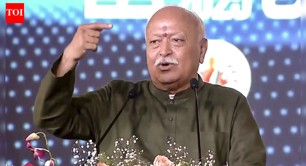 . NEW DELHI: RSS chief Mohan Bhagwat on Tuesday said India’s rise on the global stage is “certain”, but stressed that the country’s development must be guided by a larger responsibility to offer a meaningful and humane model to the world, not merely pursue national advancement or material dominance.Speaking at the seventh edition of the Bharatiya Vigyan Sammelan 2025 organised by Vigyan Bharati, Bhagwat argued that modern development paradigms — particularly in the West — had delivered material prosperity but also produced deep social and ecological distress. “When we look at developed countries today, we see that development has come with destruction,” he said, noting that many societies were now rethinking growth models that prioritised consumption over balance.Viewing ‘Sangh’ Through the Lens of the BJP Is a Huge Mistake, Says RSS Chief Mohan BhagwatBhagwat underlined that the core purpose of development was sukh (well-being), and that the direction of progress depended on how happiness itself was understood. “All development is for happiness. Human beings want happiness; everyone in creation wants happiness,” he said. Questioning purely utilitarian approaches to knowledge, Bhagwat added: “Why do we want to know how far the sun is? Because human beings have a thirst to know, and on the basis of that knowledge they want to make their lives happy.”Critiquing dominant global thinking over the past two millennia, the RSS chief said happiness had largely been reduced to material satisfaction. “For the last 2,000 years, systems influencing the world assumed happiness to be only material,” he observed, drawing parallels with animal instincts of food, sleep, fear and survival — benchmarks he said were inadequate for measuring human progress.Contrasting this with India’s civilisational outlook, Bhagwat said Indian thought recognised both material needs and inner well-being. “Food, clothing, housing, health and education are necessary, and suffering must be reduced. But we should not stop there,” he said, arguing that happiness ultimately resides within and cannot be sustained in isolation from society and nature.He also cautioned against development models that create sharp social divides. “Development should not produce two classes — the happy and the unhappy, the haves and the have-nots. That is wrong development,” Bhagwat said, adding that inequality driven by unequal access and opportunity inevitably breeds conflict and instability.Bhagwat further said India’s growth must be anchored in ethical restraint and balance, which he described as dharma. “Dharma is not ritual or religion; it is that which sustains. It ensures harmony between individual progress, social welfare and nature,” he said.The conference, attended by scientists, academics and policymakers from across the country, focused on aligning scientific inquiry with sustainability, ethics and Indian knowledge traditions, with organisers describing it as an effort to shape a distinctly Indian vision of science-led development.About the AuthorManash Pratim GohainManash Pratim Gohain is a seasoned journalist with over two decades at The Times of India, where he has built a rich body of work spanning education policy, politics, and governance. Renowned for his incisive coverage of the National Education Policy (NEP) 2020, accreditation reforms, and skilling initiatives, he has also reported on student politics, urban policy, and social movements. His political reportage—both reflective and news-driven—adds depth to his writing, bridging policy with public impact. Through his 2,500 articles and related outlets, he has emerged as a trusted voice in national discourse, particularly in linking education reform to broader societal change.Read MoreEnd of ArticleFollow Us On Social MediaVideosMyanmar Heads to Polls After Five Years as Rights Groups Slam Military-Run Process’Can You Elect A Non-Muslim?’ Indian Student Dismantles Pakistan On Minority Rights, DemocracySix Shots On AMU Campus Kill Teacher As CCTV Shows Killers Firing Into His Head After He Fell DownPutin Called Pakistan A Junta With Nukes As Bush Feared Nuclear Leaks To Iran, Reveal TranscriptsTwo Indians Killed In Canada Within A Few Days, Families Raise Question On Safety Of Students AbroadUnnao Rape Convict Kuldeep Sengar’s Bail Triggers Protests In Delhi, Victim’s Mother Demands Hanging’Burn Houses, Murder People’: Brisbane Imam’s Expose of Pakistan’s Attitude Towards MinoritiesBig Test For BNP Chief Tarique Rahman To Rein In Islamists, Calm Bangladesh Amid Violence: Ex-Envoys’Not Genocide But Anger Against Govt’: Cleric On Bangladesh Unrest, Questions Selective OutrageChina Counters Pentagon Report, Extends India Hand On Trust, Borders, Cooperation And Stability123Photostories5 types of demons as per mythologyand what do they signifyAhead of ‘Jana Nayagan’ audio launch: Revisiting Thalapathy Vijay’s most ICONIC audio launch moments10 books whose first line is enough to convince anyone to read them6 stinkiest foods in the world you won’t believe people eat8 villages in India that are experiences, not just destinations’Timeless message of love, peace and compassion’: PM Modi joins Christmas prayers at Delhi cathedral – In picsFrom Mouni Roy to Tejasswi Prakash: A look back at the leading ladies of ‘Naagin’ ahead of season 7 releaseDelhi’s major wholesale markets one must explore as a tourist5 viral fashion trends and aesthetics that took over Instagram feeds in 2025How to be a good dad: 10 ways to be the father you always wished for123Hot PicksUAE WeatherPAN-Aadhaar linkingAmrit MondalGold rate todayIncome Tax RefundIndian Railways fareBank Holidays DecemberTop TrendingCharles BarkleyAnthony DavisStephen CurryJaipur Mosque ViolenceTravis KelceConor McgregorShivank AvasthiSophie CunninghamVanessa BryantUS Strike Nigeria