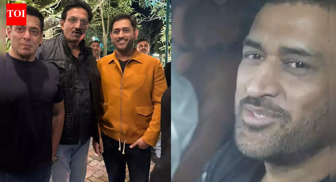 MS Dhoni at Salman Khan birthday party: Fans chant ‘Mahi bhai’ – WATCH