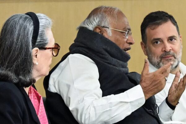 Sonia Gandhi, Mallikarjun Kharge and Rahul Gandhi (ANI photo) NEW DELHI: The BJP on Saturday targeted the Gandhi–Vadra family, alleging that “their hate for Dalit is so open.” The charge from the saffron party came shortly after the Congress held a press conference in which party president Mallikarjun Kharge initially said he would not read the full note aloud and would instead circulate it to the media, before being interrupted moments later by the party’s general secretary, who urged him to read it out.Sharing a clip of the exchange, BJP spokesperson Pradeep Bhandari accused the Congress leadership of disrespecting Kharge. He wrote on X, “Be it Rahul Gandhi, Priyanka Gandhi or Jairam Ramesh, their hate for a ‘DALIT’ is so open! Congress president Mallikarjun Kharge clearly stated that he would not read the full note and would circulate it to the press instead. Within seconds, Jairam Ramesh cut in and directed him to read it out. And Kharge ji complied. This is how Gandhi – Vadra family treats their own President!”At the press conference, the Congress announced a nationwide protest against the Centre’s decision to replace the rural employment scheme MGNREGA with what it called the VB G Ram G Act.Following the Congress Working Committee meeting, Kharge said replacing a scheme named after Mahatma Gandhi amounted to an insult to the Father of the Nation.Meanwhile, leader of opposition in Lok Sabha Rahul Gandhi alleged that Prime Minister Narendra Modi took the decision to scrap MGNREGA without consulting relevant ministers or even the Union Cabinet.The LoP also pledged to oppose the move, saying, “As Kharge ji has said, we are going to resist it. We are going to fight it. And I’m confident that the entire opposition is going to be aligned against this action.”About the AuthorTOI News DeskThe TOI News Desk comprises a dedicated and tireless team of journalists who operate around the clock to deliver the most current and comprehensive news and updates to the readers of The Times of India worldwide. With an unwavering commitment to excellence in journalism, our team is at the forefront of gathering, verifying, and presenting breaking news, in-depth analysis, and insightful reports on a wide range of topics. The TOI News Desk is your trusted source for staying informed and connected to the ever-evolving global landscape, ensuring that our readers are equipped with the latest developments that matter most.”Read MoreEnd of ArticleFollow Us On Social MediaVideosBJP Alleges Anti-India Global Nexus As Congress Leader Rahul Gandhi’s Germany Visit Sparks Fresh RowIndia, Asia Are Rising As Global Epicentres While US, Europe Lose Grip On Power: Russian AmbassadorCWC Meet: Top Congress Leaders Huddle Up In Delhi, Discuss Action Against Govt On G RAM G LawOperation Aaghat 3.0 Crushes Crime As Delhi Police Arrest 660 Accused Ahead Of New Year CelebrationsBJP MP Anurag Thakur Links Ram Name Objection to Congress Decline, Defends New Rural Jobs LawNew Zealand PM Defends India FTA as Economic Game Changer Despite Sharp Objections from AllyFrom Tsunami To Economic Collapse: India Emerged As Sri Lanka’s First Responder, Says EnvoyJames Concert Cancelled After Attack In Bangladesh As MEA Slams Anti India Protests And Mob ViolenceH-1B Visa Delays: MEA Says India Has Flagged Issue With USIndia Flags H-1B Visa Delays With US As Indians Face Backlogs Scrutiny And Policy Uncertainty123PhotostoriesWhen Should You Cut Your Hair According to Astrology?Vintage Pierre Balmain to Sabyasachi silk saree: 5 times Alia Bhatt proved black is her power colour in 20254 easy ways to make restaurant like Hot Chocolate at homeOprah Winfrey once said, “Education is the key to unlocking the world…”: 5 lessons it teaches studentsShahid Kapoor and Mira Rajput Kapoor’s thoughtful parenting lessons10 oldest people ever lived in the whole worldTravelling Europe on a budget? Start with these 9 countriesRanveer Singh-Sara Arjun to Ahaan Panday-Aneet Padda: Bollywood pairings that won hearts in 2025Faster Journeys for Long-Distance Rail Passengers: South Western Railway to Speed Up 123 Trains from January 2026If it’s a bestseller, you must read it: 6 common myths about reading every parent should warn their child about123Hot PicksUAE WeatherPAN-Aadhaar linkingAmrit MondalGold rate todayIncome Tax RefundIndian Railways fareBank Holidays DecemberTop TrendingFrank Lampard and Christine Lampard Net WorthJordan Spieth Net WorthRicky Tiedemann InjuryBode Miller Net WorthTravis KelceAnthony JoshuaPatrick MahomesRaghav ChadhaLaMelo BallMax Verstappen Girlfriend