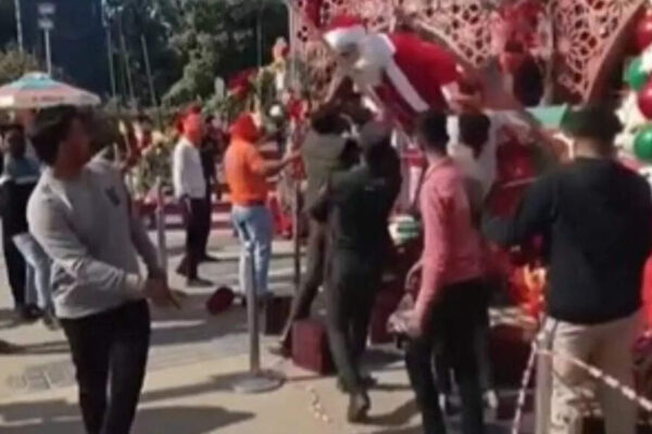 A Christmas decoration being vandalised in Raipur NEW DELHI: Just a day after causing disruptions to Christmas celebrations nationwide, Hindu outfits took part in a mahapanchayat in Gurugram on Friday to warn against the construction of a church.At the panchayat comprising several villages, VHP and Bajrang Dal leaders questioned the construction, arguing that the local Christian population was “less than 1 percent compared to about 10,000 Hindu families”.Yashwant Shekhawat from Vishwa Hindu Parishad and Surendra Tawar from Bajrang Dal said there were “no Christian families” living around the village, as quoted by news agency PTI.The groups and some villagers said they feared the church could be a front for religious conversion activities.Sandeep Kumar, head of Teekli village, said land was bought from a local farmer by members of the Christian community and an application for change of land use was later submitted, which was initially rejected. He further said that the assurances were given that no church would be built on the land, but the land use change was later approved and construction work was started.A 52-member committee was formed during the meeting. The committee decided it would meet the Gurugram deputy commissioner on Monday and submit a memorandum addressed to the chief minister, outlining their objections to the construction.Hooliganism on ChristmasReports of vandalism emerged during Christmas celebrations in several states. Incidents were reported from Madhya Pradesh, Kerala, Chhattisgarh, Assam, Uttar Pradesh, Delhi and Odisha, where Christian groups alleged vandalism, intimidation and harassment during Christmas events. In Jabalpur, Madhya Pradesh, a BJP official was accused of assaulting a visually impaired Christian woman during a children’s feast, and church services were disrupted by groups. In Palakkad, Kerala, an RSS worker was reported to have attacked children singing carols and damaged their musical instruments, while pressure from right-wing groups led some schools to cancel Christmas programmes.About the AuthorTOI News DeskThe TOI News Desk comprises a dedicated and tireless team of journalists who operate around the clock to deliver the most current and comprehensive news and updates to the readers of The Times of India worldwide. With an unwavering commitment to excellence in journalism, our team is at the forefront of gathering, verifying, and presenting breaking news, in-depth analysis, and insightful reports on a wide range of topics. The TOI News Desk is your trusted source for staying informed and connected to the ever-evolving global landscape, ensuring that our readers are equipped with the latest developments that matter most.”Read MoreEnd of ArticleFollow Us On Social MediaVideosCongress Rift Out In Open? Digvijaya Singh’s Modi-RSS Praise Draws Jibes From BJP Amid CWC MeetMass Exodus Of Skilled Professionals In Pakistan: Report Exposes Asim Munir’s ‘Brain Gain’ ClaimBJP Alleges Anti-India Global Nexus As Congress Leader Rahul Gandhi’s Germany Visit Sparks Fresh RowIndia, Asia Are Rising As Global Epicentres While US, Europe Lose Grip On Power: Russian AmbassadorCWC Meet: Top Congress Leaders Huddle Up In Delhi, Discuss Action Against Govt On G RAM G LawOperation Aaghat 3.0 Crushes Crime As Delhi Police Arrest 660 Accused Ahead Of New Year CelebrationsBJP MP Anurag Thakur Links Ram Name Objection to Congress Decline, Defends New Rural Jobs LawNew Zealand PM Defends India FTA as Economic Game Changer Despite Sharp Objections from AllyFrom Tsunami To Economic Collapse: India Emerged As Sri Lanka’s First Responder, Says EnvoyJames Concert Cancelled After Attack In Bangladesh As MEA Slams Anti India Protests And Mob Violence123PhotostoriesPull&Bear to Bershka: We bet you didn’t know Zara has these sister brandsSaffron, dates, and almonds: The holy trinity to help boost your immunity in winterPsychology reveals: People raised in lower-middle-class families often develop these 5 habits and qualities the rich don’t5 life-threatening diseases linked to air pollutionEggs from around the world: How different countries make their eggsFrom Ayesha Singh to Farrhana Bhatt, TV stars who rocked the ‘no make-up’ trend6 timeless books that explore friendship in literatureWhen Should You Cut Your Hair According to Astrology?Vintage Pierre Balmain to Sabyasachi silk saree: 5 times Alia Bhatt proved black is her power colour in 20254 easy ways to make restaurant like Hot Chocolate at home123Hot PicksUAE WeatherPAN-Aadhaar linkingAmrit MondalGold rate todayIncome Tax RefundIndian Railways fareBank Holidays DecemberTop TrendingFrank Lampard and Christine Lampard Net WorthJordan Spieth Net WorthRicky Tiedemann InjuryBode Miller Net WorthTravis KelceAnthony JoshuaPatrick MahomesRaghav ChadhaBryan Woo Net WorthNBA Playoff