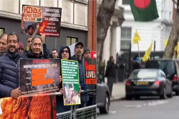 Watch: Khalistanis in UK disrupt protest by Hindus over killings in Bangladesh