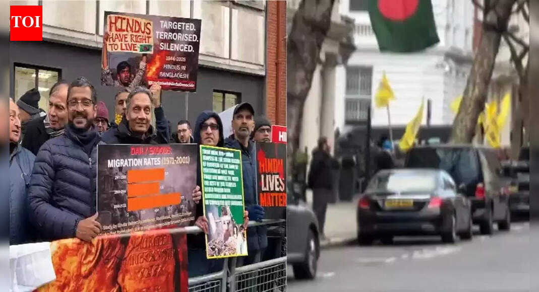Watch: Khalistanis in UK disrupt protest by Hindus over killings in Bangladesh