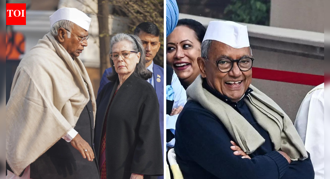 NEW DELHI: On the day the Congress marked its 140th foundation anniversary, senior leader Digvijay Singh’s remarks praising the RSS’s organisational strength drew divided reactions from the party leaders, raising fresh questions about potential internal discord.Some Congress leaders dismissed the idea that the RSS could offer any lessons to their party, while others subtly took veiled jibe at Singh.Congress Rift Out In Open? Digvijaya Singh’s Modi-RSS Praise Draws Jibes From BJP Amid CWC MeetDigvijay Singh sparked row after he shared a black-and-white photograph of Prime Minister Narendra Modi sitting on the floor near senior BJP leader LK Advani in Gujarat. Singh commented on the ability of grassroots workers to ascend through the ranks to become chief minister and eventually Prime Minister, attributing this to the “power of organization.”He tagged several senior Congress figures, including party president Mallikarjun Kharge, MPs Rahul Gandhi and Priyanka Gandhi Vadra, Jairam Ramesh, PM Modi, and the official Congress handles.”I found this picture on the Quora site. It is very impressive. In what way did the grassroots swayamsevak of RSS and the worker of Jan Sangh BJP sit on the floor at the feet of leaders and become the Chief Minister of the state and the Prime Minister of the country? This is the power of the organisation. Jai Siya Ram.” Singh’s X post read.Who said whatReacting to Singh’s remarks, Congress spokesperson Pawan Khera said that an organisation “known for Nathuram Godse” cannot teach anything to an organisation founded by Gandhi.”There’s nothing to learn from the RSS. What can an organisation known for Godse teach an organisation founded by Gandhi?” Khera said.Additionally, Congress MP Manickam Tagore launched a sharp attack on Digvijay Singh by sharing a video of an excellent own goal in a football match, writing, “Famous Self goal. We have one.”Later, he also added that there is “nothing to learn from Godse’s organisation other than Hate. Congress at 140 is still young, and fights hate.”Sachin Pilot said that the opposition party is united, but everyone has the right to their own opinion.”Congress party is united. The country needs a strong opposition. Our intention is to strengthen the organisation. In our party, we have the right to speak about our thoughts,” Pilot said.”He said whatever he had to, and after that, he also gave his clarification. All the Congress leaders have only one goal to strengthen Kharge and Rahul ji,” he added.Meanwhile, Shashi Tharoor, known for ruffling feathers within Congress, distanced himself from Digvijay Singh’s remarks, saying, “We have a history of 140 years, and we can learn a lot from it. We can learn from ourselves, too,””There should be discipline in our organisation. Digvijay Singh can speak for himself,” he added.He, however, also said that organization must be strengthened within Congress.Calling Digvijay Singh a “friend”, Tharoor, when asked whether he had spoken to Singh since he made his remarks, said: “We are friends, and having a conversation is natural. The organisation must be strengthened, there is no question about it.”Digvijay Singh issues clarificationEarlier, Digvijay Singh had issued a clarification, saying, “I’ve been saying this from the beginning: I am opposed to the ideology of the RSS. They neither respect the Constitution nor the country’s laws, and it’s an unregistered organisation.””But I admire their organisational capacity because an organisation that isn’t even registered has become so powerful that the Prime Minister says from the Red Fort that it is the world’s largest NGO. If it’s an NGO, then where have your rules and regulations gone? But I admire their organisational capacity,” he added.Earlier this week, Singh had also praised Rahul Gandhi for his stance on socio-economic issues, giving him “full marks” while calling for internal reforms within the Congress. Drawing a parallel with Rahul Gandhi’s push for Election Commission reforms, Singh argued that the party itself needed similar changes.In another post on X, he wrote, “Rahul ji you are absolutely ‘Bang On’ in matters of Socio-Economic Issues. Full Marks. But now please look at Congress also. Like Election Commission needs Reforms, So Does Indian National Congress. You have started with ‘Sanghatan Srijan’ But we need more Pragmatic Decentralised Functioning.”He added, “I am sure you would do it because I know you can do it. Only problem is that it is not easy to ‘Convince’ you!!”Calls for organisational restructuring within CongressThis is not the first time when senior leaders in Congress have called for organisational restructuring. In December, former Odisha MLA Mohammed Moquim wrote to Sonia Gandhi, calling for “open-heart surgery” in the party and flagging a growing disconnect between the leadership and its workers.In his letter to Sonia Gandhi dated December 8, ex-Odisha MLA Mohammed Moquim highlighted six consecutive election losses in Odisha and three in Lok Sabha while also questioning the selection of Mallikarjun Kharge as the party’s leader, claiming that the 83-year-old veteran “is unable to resonate with India’s youth.”Similar concerns were also raised in the run-up to the Bihar assembly elections this year in November, where the distance between the “leadership” and the workers was on display during seat distribution talks.Earlier in 2020, a group of 23 senior leaders in the party had written a letter to Sonia demanding “collective and inclusive leadership” in the party. While some of these dissidents were expelled, others voluntarily left the party but nothing changed in the way Congress functioned.How BJP reactedMeanwhile, BJP alleged that Digvijay Singh’s praise for the organisational power of the BJP and the RSS was an “open dissent” against Rahul Gandhi’s leadership in the party. BJP national spokesperson Sudhanshu Trivedi alleged that Gandhi was bringing his party “upside down” because he had been sidelined in the party.”It’s because our Narendra Modi is ‘guddri ke lal’ (diamond in the rough) and their leader is ‘Jawahar ke lal’ (great-grandson of Jawaharlal Nehru). Since our Narendra Modi has risen to top from bottom, he is taking the party (BJP) also to the top from bottom,” Trivedi told a press conference at the BJP headquarters here.In a swipe to Gandhi, he said, “Since their leader is ‘Jawahar ke lal’ who is now ‘side down from up’, he is bringing his party upside down.”BJP leader CR Kesavan termed the “autocratic and undemocratic” functioning of the Congress leadership.”Will Rahul Gandhi show courage & react to the shocking Truth Bomb dropped by Shri. Digvijay Singh’s tweet, which has totally exposed how Congress’ first family ruthlessly runs the party in a dictatorial manner, and also how autocratic & undemocratic this Congress leadership is?” Kesavan’s X post read.Digvijaya Singh later clarified that while he appreciates strong organisational structures, he remains firmly opposed to the Rashtriya Swayamsevak Sangh (RSS) and Prime Minister Narendra Modi.”I support the organisation. I am against the RSS and Modi ji. You have misunderstood. I have praised ‘sangathan’. I was, am, and will remain a staunch opponent of the RSS and Modi. Is it a bad thing to strengthen and praise the organisation?” he said.About the AuthorTOI News DeskThe TOI News Desk comprises a dedicated and tireless team of journalists who operate around the clock to deliver the most current and comprehensive news and updates to the readers of The Times of India worldwide. With an unwavering commitment to excellence in journalism, our team is at the forefront of gathering, verifying, and presenting breaking news, in-depth analysis, and insightful reports on a wide range of topics. The TOI News Desk is your trusted source for staying informed and connected to the ever-evolving global landscape, ensuring that our readers are equipped with the latest developments that matter most.”Read MoreEnd of ArticleFollow Us On Social MediaVideosPakistan FM Ishaq Dar Admits India Hit Nur Khan Air Base In Operation Sindoor Strikes‘Advised Me To Hide In Bunker’: Pak President Zardari On Op Sindoor, Responds To PM Modi’s WarningIndian Army Intensifies Anti-Terror Ops In J&K To Flush Out Pak Terrorists Amid Chillai KalanBJP Hails Shashi Tharoor’s Remarks On India’s Foreign Policy, Congress Hits Back‘Hindu Lives Matter’: Protest Outside Bangladesh High Commission In London Over Minority Killings’MGNREGA Bachao Abhiyan’: Congress Announces Nationwide Protest Against VB-G RAM G ActShimla Hospital Assault: Doctors’ Strike Cripples OPDs, Surgeries Across Himachal PradeshCongress Rift Out In Open? Digvijaya Singh’s Modi-RSS Praise Draws Jibes From BJP Amid CWC MeetMass Exodus Of Skilled Professionals In Pakistan: Report Exposes Asim Munir’s ‘Brain Gain’ ClaimBJP Alleges Anti-India Global Nexus As Congress Leader Rahul Gandhi’s Germany Visit Sparks Fresh Row123Photostories8 legendary Indian mathematicians and their global contributions10 things only a son learns from his father’Jana Nayagan’ audio launch: Major highlights from the Malaysia event of Thalapathy Vijay’s filmKarnataka ecotourism in crisis: KETRA appeals to govt to resume Bandipur & Nagarahole safaris amid lossesTop medical advice to follow in 2026 for better healthChef Sanjeev Kapoor shares hearty non-veg soups for winter comfortManoj Kumar,Asrani, Dharmendra: Legends Bollywood lost in 2025Can amla outperform modern supplements?Ikkis, Border, Raazi: When real war stories inspired Bollywood filmsThe Color You Should Wear on 31st December As Per Your Date of Birth123Hot PicksKuwait NYEPAN-Aadhaar linkingJeffrey EpsteinGold rate todayIncome Tax RefundIndian Railways fareBank Holidays DecemberTop TrendingFrank Lampard and Christine Lampard Net WorthJordan Spieth Net WorthJake Paul and Jutta Net WorthBode Miller Net WorthTravis KelceLola vice and Damian Net WorthPatrick MahomesNavjot Singh SidhuChloe KimNBA Trade Rumor