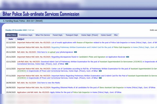 When will Bihar Police SI admit card 2025 be out? Check official date here