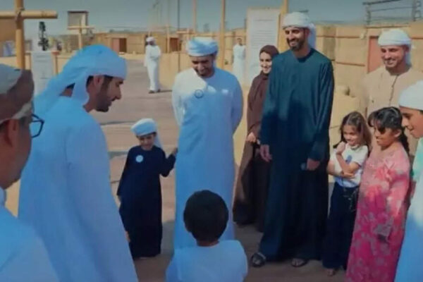 Watch Video: Dubai Crown Prince Sheikh Hamdan and his kids enjoy Emirati heritage planting at Ghamran Camp | World News