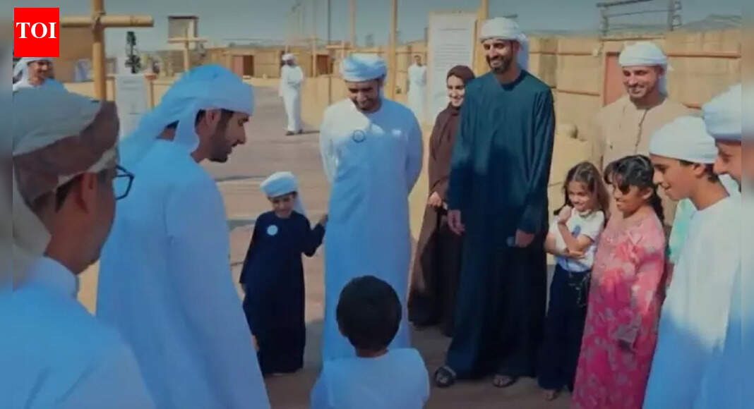 Watch Video: Dubai Crown Prince Sheikh Hamdan and his kids enjoy Emirati heritage planting at Ghamran Camp | World News