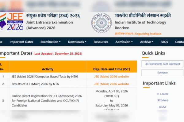 JEE Advanced 2026 registration dates announced: Check complete schedule and key details here