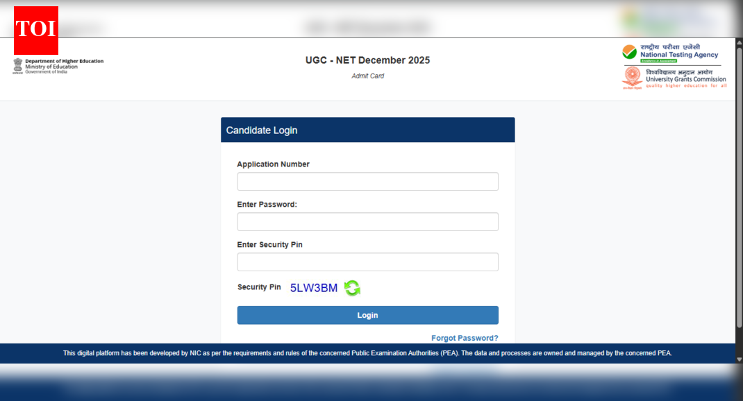 NTA UGC NET admit card 2025 released for January 2 exam: Direct link to download hall ticket here