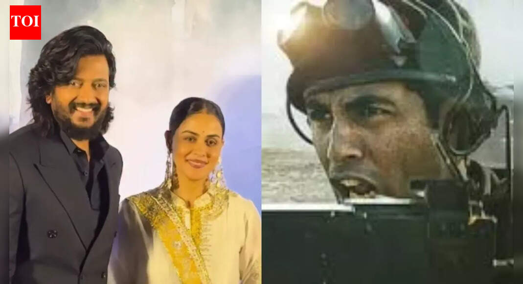 ‘Ikkis’ screening turns emotional as Riteish Deshmukh and Genelia D’Souza offer tributes to Dharmendra