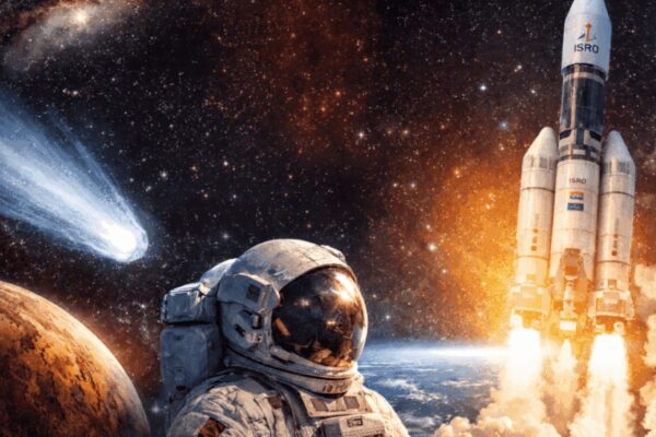 An AI-generated image Carl Sagan once said, “Exploration is in our nature. We began as wanderers, and we are wanderers still.” These words perfectly encapsulate humanity’s eternal urge to push boundaries, a spirit that continued in 2025 and was even exemplified in spectacular fashion across space. As we flip through the starry pages of the year, 2025 stands out as one packed with spatial wonder, astronomical insight and major space science moments that pierced the firmament, leaving millions of eyes turned skyward, watching in awe. The year unfolded at a relentless pace, in India and across the world, with little pause between breakthroughs, missions and discoveries that reignited fascination with the cosmos and expanded our understanding of it.In 2025, the sky was no longer the limit, and literally, it wasn’t. The theatre of space transformed into a dynamic arena of science, exploration, ambition and national pride. From breakthroughs in astrophysics and planetary science on distant worlds to landmark achievements in Earth orbit, the year saw humanity push the boundaries of knowledge and redefine its cosmic aspirations. For India, 2025 will be etched as a landmark year, one that saw the country stand shoulder-to-shoulder with the world’s most advanced spacefaring nations. Milestones such as the SpaDeX docking mission, Isro’s 100th launch, a historic Indian presence aboard the International Space Station, and the record-breaking heavy-lift ‘Bahubali’ mission all signalled a new chapter in India’s space journey and further solidified its standing on the global space stage.Globally, scientists traced the Sun’s searing winds, witnessed violent asteroid collisions around distant stars, and tracked interstellar visitors , cosmic travellers carrying secrets from light-years away. Newly discovered exoplanets, some orbiting binary stars and others surviving extreme conditions, underscored how strangely fascinating and diverse the universe can be. India’s stellar year: Space milestones and momentum For India, 2025 was nothing short of a cosmic crescendo. Our nation achieved multiple milestones that showcased scientific prowess, technological mastery, global collaboration, and showcased bold ambition. Isro Chairman V. Narayanan noted that India’s space sector achieved remarkable progress and recorded over 200 significant accomplishments throughout the year. These included large scientific data releases from the the ambitious and dedicated Aditya‑L1 mission, India’s first successful on‑orbit docking experiment with SpaDeX, enhanced satellite operations such as de‑docking and power transfer, and progress on collaborative missions like Nasa‑Isro’s NISAR. He also announced approval for a third launch pad in Sriharikota, Andhra Pradesh, aimed at expanding the country’s launch infrastructure and boosting our space capabilties. SpaDeX: Docking in Orbit On January 16, Isro achieved the Space Docking Experiment Mission (SpaDeX), sending satellites SDX-01 and SDX-02 to rendezvous and dock autonomously in Low Earth Orbit. India became the fourth nation , after Russia, the US, and China , to achieve orbital docking, a critical step for servicing satellites, assembling space stations, and crewed missions.  What is Space Docking?Milestone 100: Isro’s 100th launch On January 29, 2025, Isro celebrated its historic 100th successful launch from Sriharikota, placing the NVS-02 navigation satellite into orbit. Since the first SLV-3 launch in 1980, India has steadily built a space program respected worldwide for its reliability, cost-effectiveness, and innovation. Group captain Shubhanshu Shukla: India’s Astronaut on ISS Group Captain Shubhanshu Shukla, a distinguished IAF pilot, became the first Indian to walk aboard the ISS. Piloting the Axiom-4 (Ax-4) mission, he returned safely on December 15, 2025, completing a historic flight that strengthens India’s human spaceflight program and lays the groundwork for Gaganyaan. Axiom-4 crew, including Group Captain Shubhanshu Shukla (ANI)Ax-4’s crew included Nasa veteran Peggy Whitson, Slawosz Uznanski-Wisniewski (Poland), and Tibor Kapu (Hungary). The mission reflects India’s growing footprint in international space cooperation and microgravity research.Nasa-Isro NISAR collaboration On July 30, India and Nasa launched the NISAR satellite, equipped with the world’s largest radar antenna for Earth observation. The mission provides high-resolution imaging of terrain, aiding climate monitoring, natural disaster management, land-deformation studies, and ice movement tracking , a true testament to global scientific partnership.LVM3-M6 “Bahubali”: India’s heaviest rocket launch On December 24, 2025, Isro’s LVM3-M6, nicknamed “Bahubali”, successfully launched the 6,100 kg BlueBird Block-2 satellite into orbit , the heaviest payload ever launched from Indian soil. Part of a global LEO constellation, the satellite provides direct-to-mobile 4G and 5G connectivity, enabling voice, video, and data services worldwide.  Sriharikota, Andhra Pradesh (Photo credit: ANI)Lift-off occurred at 8:55 am from Sriharikota’s second pad, after a precise countdown. Fifteen minutes later, the payload achieved near-perfect orbit, highlighting both technological upgrades and operational excellence. “With nine consecutive successful LVM3 launches, our confidence in the Gaganyaan mission has significantly increased,” said Isro chief V Narayanan. .Adding to the excitement, Isro released rare onboard camera footage, giving a rocket-eye view of the mission from liftoff to satellite separation. The footage showed: Liftoff from the second launch pad at Satish Dhawan Space Centre, Sriharikota.Separation of the twin S200 solid strap-on boosters.Jettisoning of the L110 liquid core stage and payload fairing. Successful deployment of BlueBird Block-2 into Low Earth OrbitRapid growthBetween 2015 and 2025, Isro nearly doubled its mission count compared to 2005–2015. From January to December 2025 alone, India accomplished over 200 milestones, spanning launches, experiments, and satellite deployments. The pace reflects India’s rising capability, operational confidence, and growing global stature. Global highlights: Humanity reaches for the stars Mapping the Sun Nasa’s Parker Solar Probe, a robotic spacecraft launched in 2018 to study the Sun’s outer atmosphere (corona) up close, produced the first continuous, two-dimensional map of the Sun’s outer atmosphere in 2025. Artist’s concept (Source: Nasa) At the Alfvén surface, solar material escapes as solar wind, a million-mile-per-hour stream affecting planets, satellites, and space weather. The probe revealed that this boundary grows larger, rougher, and spikier during the Sun’s active 11-year cycle, reshaping our understanding of solar dynamics. Scientists hope these insights will help predict solar storms more accurately, which can impact satellites, communications, and power grids on Earth. According to Nasa, Parker Solar Probe has also taken the closest ever images to the Sun earlier this year, captured just 3.8 million miles from the solar surface.Nicky Fox, associate administrator of Nasa’s Science Mission Directorate, emphasized the mission’s significance saying, “Parker Solar Probe has once again transported us into the dynamic atmosphere of our closest star. We are witnessing where space weather threats to Earth begin, with our eyes, not just with models. This new data will help us vastly improve our space weather predictions to ensure the safety of our astronauts and the protection of our technology here on Earth and throughout the solar system.”Asteroids collideJust 25 light-years from Earth, Fomalhaut is one of the brightest stars in the night sky. Located in the constellation Piscis Austrinus, also known as the Southern Fish, it is more massive and luminous than the Sun and is encircled by several belts of dusty debris. In 2025, Nasa’s Hubble Space Telescope captured violent asteroid collisions around Fomalhaut, providing scientists with a rare glimpse into how planetary systems form and evolve.  Source: NasaThese observations help refine planetary formation models, showing how debris can either build or destroy emerging worlds. Observing this cosmic chaos in real time offers a mirror to the violent early history of our own solar system, linking distant events to our planetary past.“This is certainly the first time I’ve ever seen a point of light appear out of nowhere in an exoplanetary system,” said Paul Kalas, principal investigator at UC Berkeley. “It’s absent in all of our previous Hubble images, which means that we just witnessed a violent collision between two massive objects and a huge debris cloud unlike anything in our own solar system today. Amazing!”Interstellar Visitors: Comet 3I/ATLASAccording to an article published by Nasa titled “View Interstellar Comet 3I/ATLAS Through Nasa’s Multiple Lenses” by Erin Morton, the agency carried out a solar system-wide campaign to observe 3I/ATLAS, the third confirmed interstellar object to pass through our solar system. Discovered on July 1, 2025, by the ATLAS telescope in Chile, the comet was studied by multiple Nasa spacecraft and telescopes, offering a rare view of a visitor from another star system. Source: NasaClose-up observations came from Mars assets — the Mars Reconnaissance Orbiter (MRO), MAVEN, and the Perseverance rover. Heliophysics missions, including STEREO, SOHO, and PUNCH, tracked the comet and its tail, while asteroid missions Psyche and Lucy provided additional imagery to refine its trajectory.These multi-mission observations allowed scientists to study the comet’s coma, tail, and movement, giving new insights into the composition and behavior of material formed around other stars.Exoplanets According to Nasa, Astronomers have confirmed over 6,000 exoplanets in 2025, with new discoveries expanding the search for life beyond our solar system. From Tatooine-like binary-star systems to planets with unexpectedly resilient atmospheres, each new world adds to humanity’s understanding of planetary diversity. Thousands more candidate planets await confirmation, and each one provides clues about where life could exist elsewhere in the galaxy. Technological advances, including direct imaging and spectral analysis, have allowed astronomers to study these planets in more detail than ever, examining their atmospheres, potential oceans, and even hints of geological activity. Expanding the Space frontier Private aerospace ventures made remarkable progress in 2025. SpaceX’s Starship completed multiple missions, testing heavy-lift capacity and crew transport, while Blue Origin’s New Glenn successfully made its maiden flight. Commercial lunar landers reached new benchmarks, hinting at a future when private and national players share space exploration.The growth of commercial spaceflight is transforming what was once a rarefied endeavor into a rapidly expanding industry, offering new opportunities for research, satellite deployment, and even tourism. The International Space Station: 25 years of human presence Laboratory in the Sky On November 2, the ISS celebrated 25 years of continuous human presence. Since Expedition 1 in 2000, the station has been a laboratory for microgravity research, materials science, Earth observation, and fundamental physics. .The anniversary highlighted the remarkable international cooperation that sustains the ISS: Nasa, Roscosmos, ESA, JAXA, and CSA continue to operate, maintain, and expand the station. From studying human physiology to testing new space technologies, the ISS remains humanity’s proving ground for long-duration spaceflight, paving the way for future Moon and Mars missions.Rapid Commercial ExpansionPrivate space companies also made major strides in 2025. SpaceX continued Starship test flights and commercial lunar payload launches, while Firefly Aerospace’s Blue Ghost and ispace’s Resilience lunar landers advanced under Nasa’s CLPS programme.  Firefly’s Blue Ghost is the first commercial lunar lander to successfully touch down on the Moon. (Courtesy: Firefly)Blue Origin’s New Glenn heavy-lift rocket also completed successful missions, underscoring how commercial players are reshaping access to space.Looking ahead2026 promises to build on 2025’s momentum: Nasa’s Artemis II may return humans to the Moon.Next-generation Earth-observing satellites will tackle climate change and disasters.India prepares for its Gaganyaan mission and gears up for expanded international collaboration.Commercial deep-space missions and satellite mega-constellations will reshape global space access. From global discoveries to India’s historic milestones, the year 2025 marked a shift from incremental progress to transformative achievement, blending science, technology, policy, and human aspiration into a story that stretches from Earth orbit to the far reaches of the cosmos.End of ArticleFollow Us On Social MediaVideos’Will Rid Bengal Of Infiltrators’: Amit Shah Slams Mamata Banerjee’s 14-Year Rule, Sounds Poll BugleFrom Defence To Civil Skies: HAL’s Dhruv-NG Helicopter Takes Flight In India’s Aviation PushJapanese Tourist Harassed in Varanasi on Christmas, Netizens Slam ‘Mob Culture’Chicken’s Neck Threat Sparks Sharp Reply As Nagaland Minister Warns Bangladesh Radicals BoldlyBilawal Bhutto Goes On Anti-India Rant, Says ‘Modi Is Afraid Of Asim Munir’ Since Operation SindoorDonald Trump Tells Netanyahu He Stopped India-Pakistan War The 70th Time Since Op Sindoor PausedFrom First Woman PM To Fierce Rivalry: Khaleda Zia’s Three Terms That Redefined Bangladesh PoliticsBangladesh Mourns As Former Prime Minister And BNP Chief Khaleda Zia Dies At 80Akhnoor Sector On High Alert As BSF Strengthens Counter-Infiltration Grid‘We Will Win In The End’: Kuldeep Sengar’s Daughter Speaks After SC order On Unnao Rape Sentence123PhotostoriesSnow guaranteed! Top 5 destinations to visit in India this January for 2026 winter funBengaluru’s Nadaprabhu Kempegowda Layout moves closer to habitation as development work picks upGukesh: 5 things teenagers should learn from the chess championChennai’s Thirumayilai set for major connectivity boost with stacked Metro tunnels for smoother travel3 common mistakes with potatoes to avoid and easy solutionsHow exam pressure affects teenage mental healthTalk Health Tuesday: Heart health red flags you shouldn’t Google but should check with a doctorLily Collins’ motherhood journey: Times when she proved she’s a hands-on momWeight loss diet: How to make low-fat Soya Sandwich for breakfast7 powerful words to motivate your child123Hot PicksIndigo flight DisruptionsPAN-Aadhaar link statusKhaleda ZiaGold rate todayIncome Tax RefundBahrain Golden Visa 2025Bank Holidays DecemberTop TrendingErika KirkTravis KelceJEE Advanced RegistrationAnjel ChakmaMumbai Bhandup Bus AccidentRobert Kraft vs Gayle Benson Net WorthMLB Trade RumorsAntonio BrownBengaluru PG BlastWWE Raw Highligths