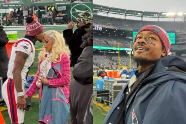 Stefon Diggs scans the stands searching for Cardi B after New England Patriots’ big 42-10 win over New York Jets