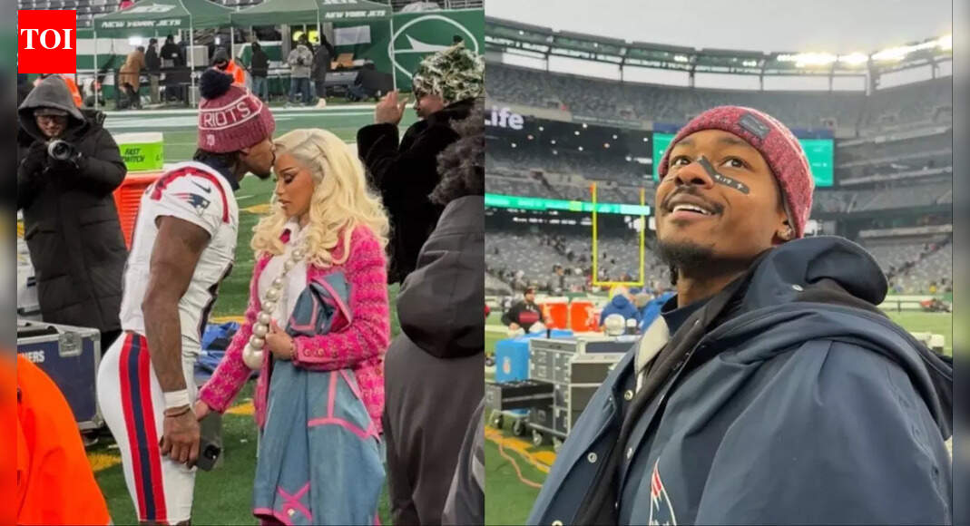 Stefon Diggs scans the stands searching for Cardi B after New England Patriots’ big 42-10 win over New York Jets
