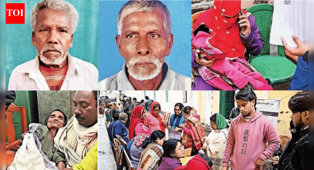 Bengal SIR: Durjan Majhi, who died by suicide hours before SIR hearing; Jamat Ali, who died at home after getting a hearing notice; a young mother at a hearing venue with her 3-month-old child; 90-year-old Muktibala Paramanik being brought to a hearing centre PURULIA/TAMLUK: Families of two elderly voters who died on Monday, after receiving hearing notices, have lodged police complaints against CEC Gyanesh Kumar and Bengal chief electoral officer Manoj Agarwal, holding them responsible for the deaths.  Deceased Purulia voter Durjan Majhi’s son Kanai alleged his father’s name was there on the physical 2002 Bengal SIR rolls but was missing from the 2002 SIR list uploaded on the EC website, resulting in a hearing notice being sent. The 82-year-old jumped before a moving train just hours before his scheduled SIR hearing. EC had in a notification on Dec 27 said 1.3 lakh such voters, whose names appear on the 2002 physical SIR roll but are not reflected on EC’s online database due to a technical glitch, will not have to appear for a hearing. Son of Jamat Ali Sekh, a 64-year-old Howrah resident who died on Monday shortly after receiving a hearing notice, alleged that the CEC and CEO misused their powers to put his father, a valid voter, under mental duress, causing his death. Reacting to this, an EC official said, “No FIR can be lodged against the CEC. The law is specific on this. A CEO too cannot be blamed for any criminal offence while discharging his duties. Any FIR drawn by police will have legal consequences.”  Meanwhile, on Tuesday, 75-year-old Bimal Shee, who was distraught after being sent a hearing notice, was found hanging in his house in East Midnapore.End of ArticleFollow Us On Social MediaVideosJaishankar To Attend Khaleda Zia’s Funeral In Dhaka Amid Strained India-Bangladesh TiesDRDO Successfully Tests Pinaka Long-Range Guided Rocket In Odisha, To Be Inducted In Indian Army’UPSC Is Complete Waste Of Time’: PM’s Economic Advisor Sanjeev Sanyal On AI Era EducationHindu Guard Killed By Colleague In Bangladesh, Third Death In Days Raises Minority Safety Fears’Deeply Concerned’: PM Modi Reacts To Reports Of Attack On Putin’s House, Ukraine Responds“No Racial Angle”: SSP Rules Out Alleged Slurs in Angel Chakma KillingCongress’ Adhir Ranjan Chowdhury Flags Attacks on Migrant Workers to PM Modi’Will Rid Bengal Of Infiltrators’: Amit Shah Slams Mamata Banerjee’s 14-Year Rule, Sounds Poll BugleFrom Defence To Civil Skies: HAL’s Dhruv-NG Helicopter Takes Flight In India’s Aviation PushJapanese Tourist Harassed in Varanasi on Christmas, Netizens Slam ‘Mob Culture’123Photostories5 new unexpected couples and major celebrity weddings of 2025Tracing the arc from ‘Sanam Teri Kasam’ through ‘Taish’ to ‘Dange’, Harshvardhan Rane’s growing stature5 iconic New Year markets in the USA that keep the holiday magic alive for long!3 reasons to consume Papaya smoothie and the right way to make it as per AIIMS doctor10 types of Pasta dishes from around the world6 best indoor exercises for people who are planning to build muscle strength‘Dhurandhar’: Saumya Tandon aka Ulfat Hasin Baloch says, ‘Aditya Dhar was always on my wish list’ – Exclusive7 weekly routines common among people who live to 100Healthiest fruits of 2025: These 5 fruits are richest in key nutrientsWhich Hindu Idol You Should Bring Home On January 1, 2026123Hot PicksIndigo flight DisruptionsPAN-Aadhaar link statusKhaleda ZiaGold rate todayIncome Tax RefundBahrain Golden Visa 2025Bank Holidays DecemberTop TrendingErika KirkTravis KelceJoel EmbiidAlex Rodriguez and Jaclyn Cordeiro Net WorthStefon DiggsMagic Johnson vs Shaquille O Neal Net WorthPhiladelphia 76ers vs Memphis GrizzliesPopeyes Streaming BundlesJake Paul and Jutta Leerdam Net WorthSidney Crosby Lifestyle