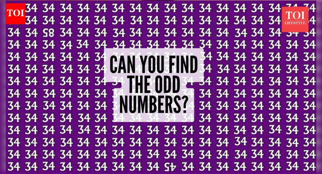 Optical illusion: Only those who have eagle-sharp eyes can spot the odd numbers within 17 seconds |