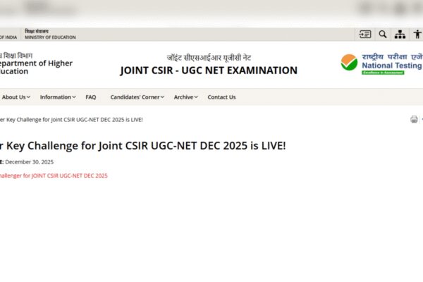 NTA CSIR UGC NET answer key 2025 objection window closes tomorrow for December session: Direct link to raise challenges here
