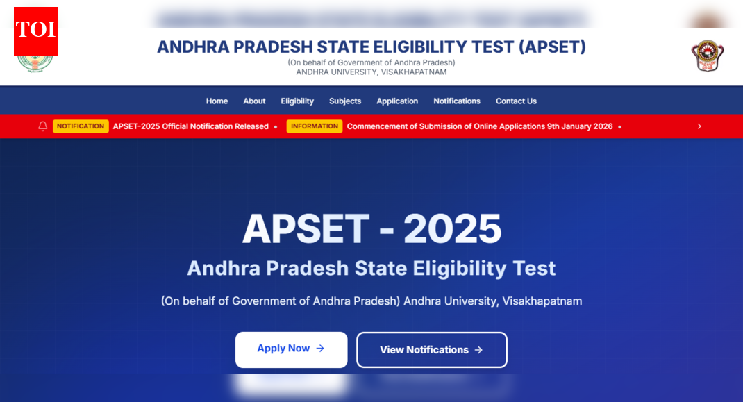 APSET 2025 notification released: Check registration schedule, exam details, and eligibility here