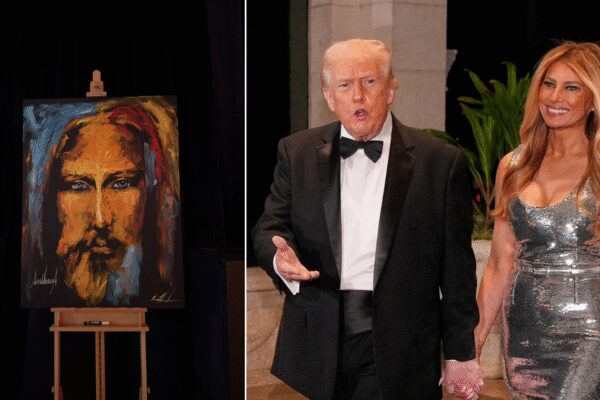 ‘Something very special’: Live Jesus portrait auctioned at Trump’s Mar-a-Lago New Year bash — why it stood out