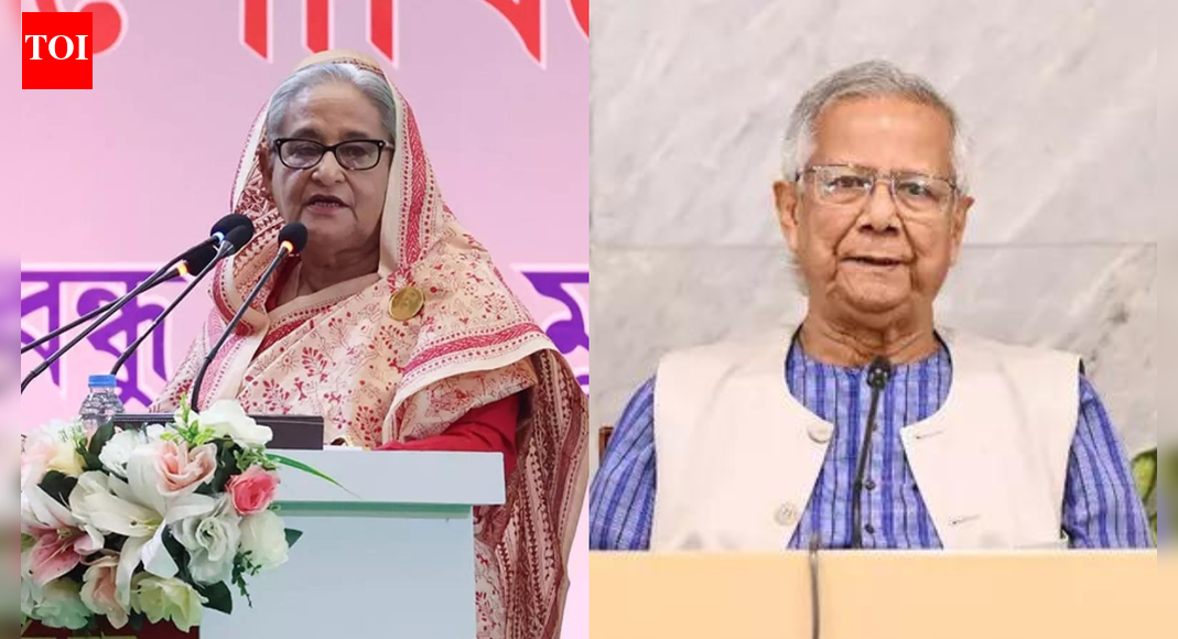 ‘Illegal usurpers have pushed Bangladesh towards darkness’: Sheikh Hasina takes aim at Muhammad Yunus