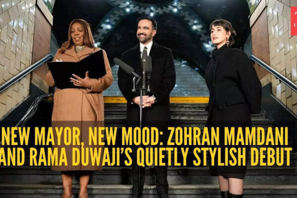 Velvet, vintage, and very New York: Zohran Mamdani and Rama Duwaji’s inauguration style has everyone talking