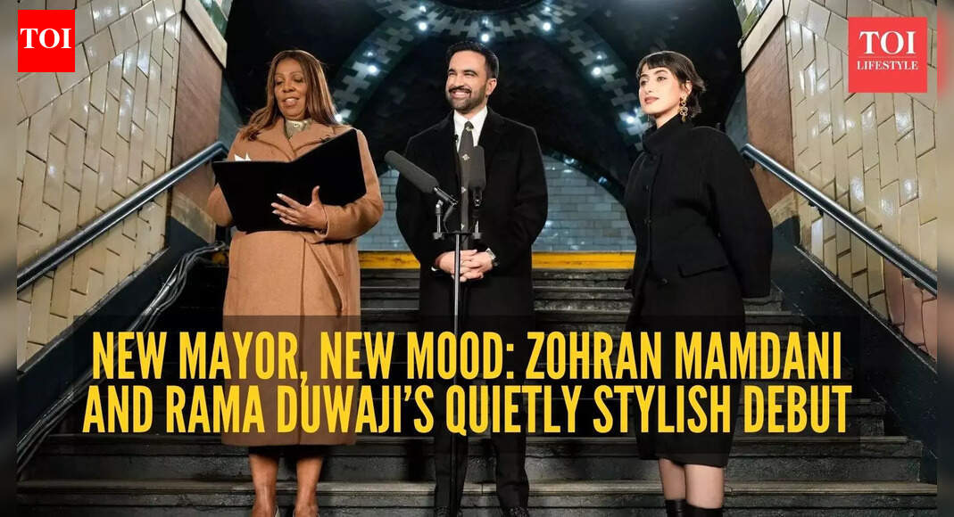 Velvet, vintage, and very New York: Zohran Mamdani and Rama Duwaji’s inauguration style has everyone talking