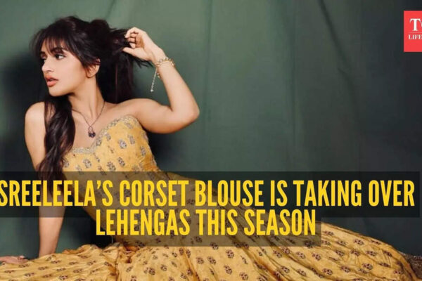 Corset blouses are the season’s biggest ethnic trend, and Sreeleela shows exactly how to wear it