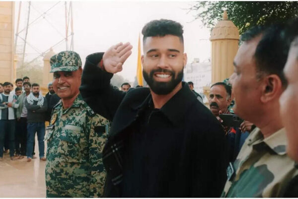 Watch: AP Dhillon welcomes NEW YEAR honoring soldiers at LONGEWALA, masters salute with BSF