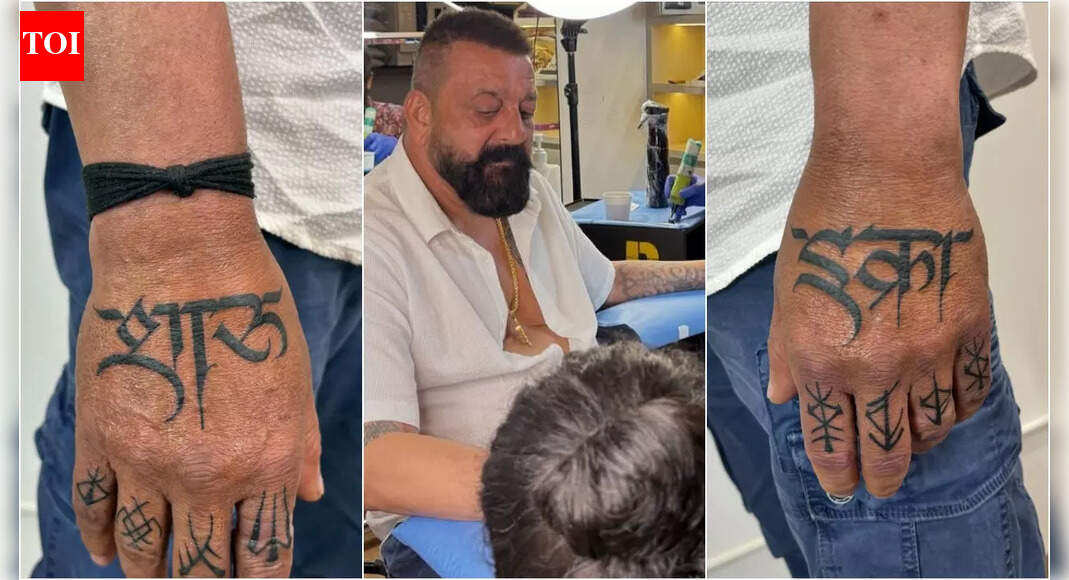 Sanjay Dutt gets inked this New Year 2026: Tattoos twins Shahraan and Iqra’s names