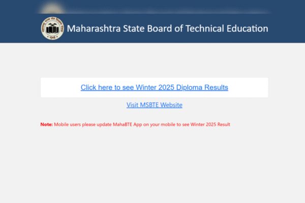 MSBTE Winter Diploma result 2025 released at msbte.ac.in: Direct link to download scorecards here