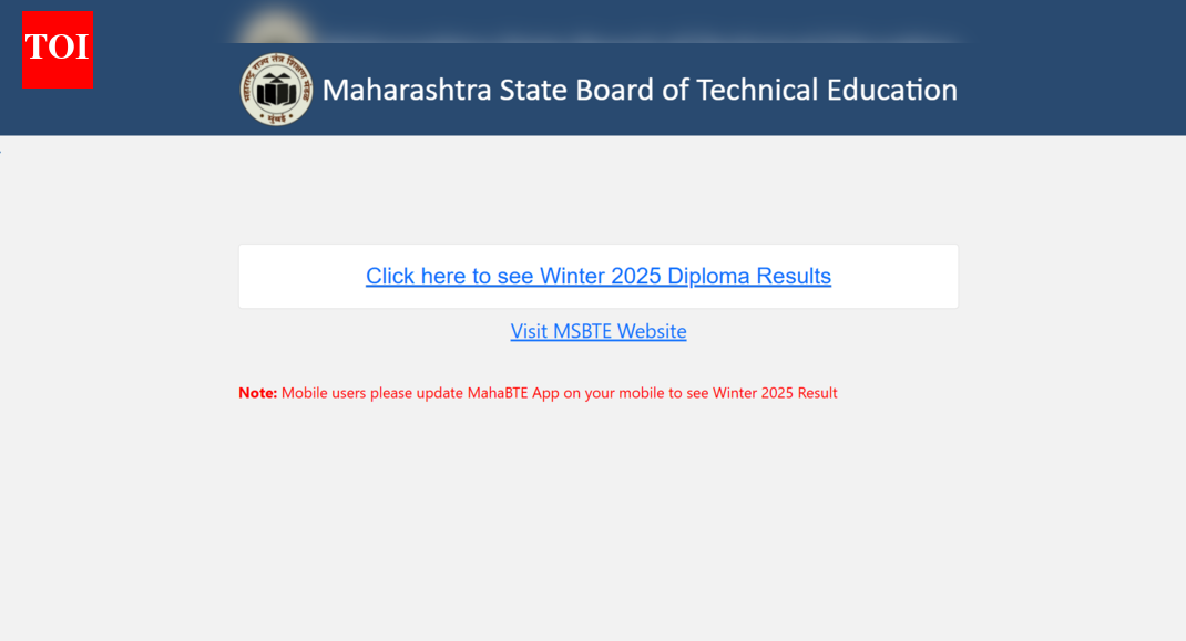MSBTE Winter Diploma result 2025 released at msbte.ac.in: Direct link to download scorecards here