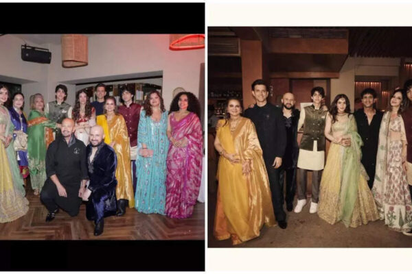 Hrithik Roshan, Saba Azad and sons Hrehaan-Hridhaan join Sussanne Khan and Arslan Goni in family pictures from Eshaan Roshan-Aishwarya Siingh wedding